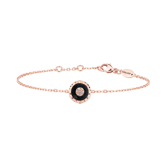 Korloff Je Play JL-JJPB02-PG bracciale oro rosa diamanti onice