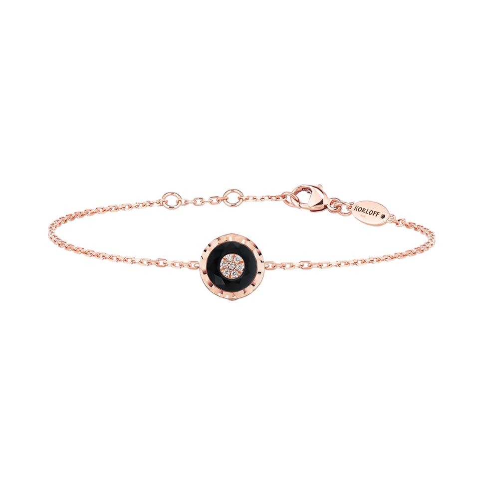 Korloff Je Play JL-JJPB02-PG bracciale oro rosa diamanti onice