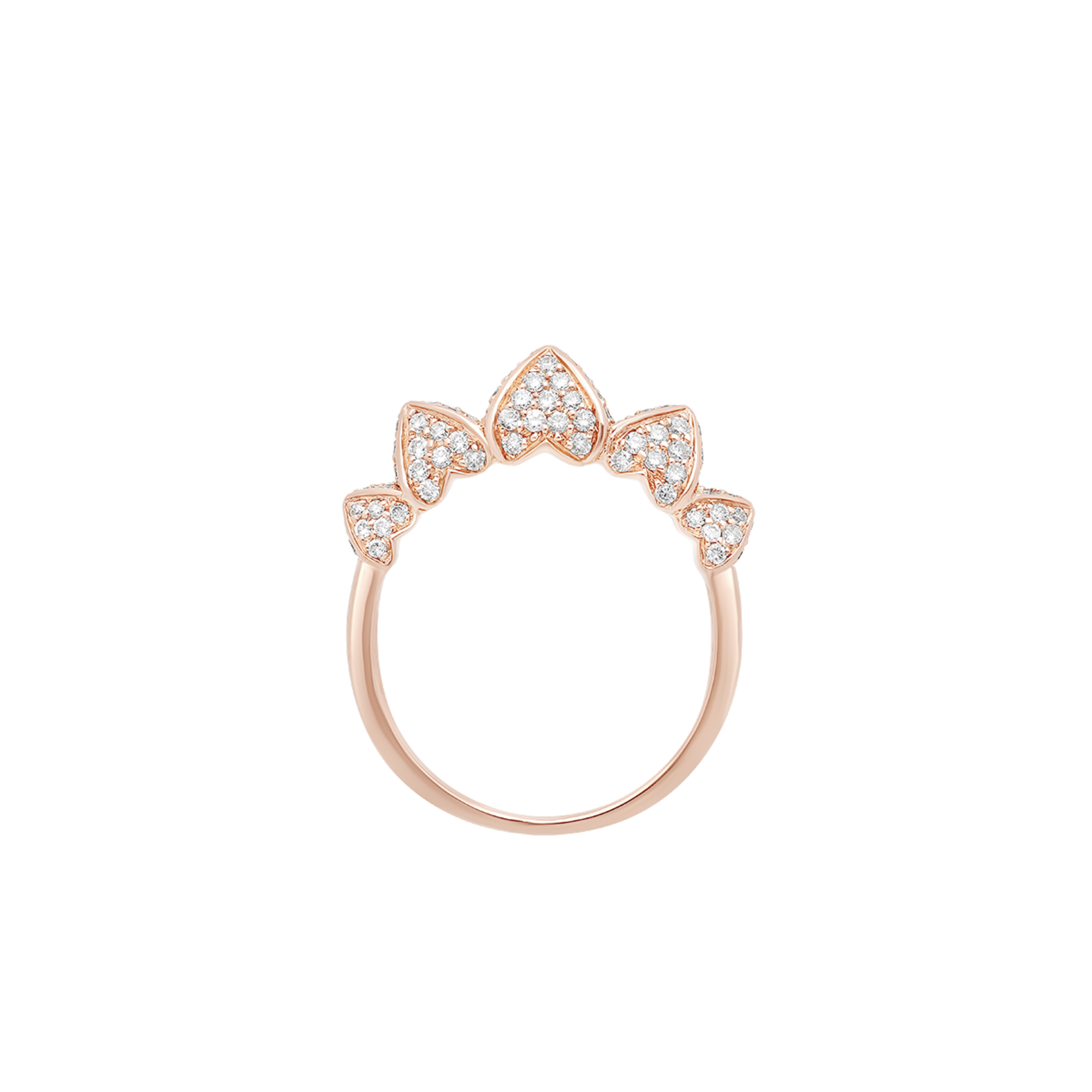 Korloff Korlove JL-JKVR02 Anello 5 Cuori Oro Rosa Diamanti
