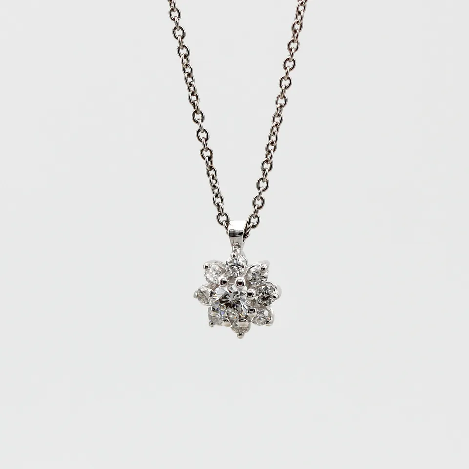 Anna Gioielli Margherita Pendente Oro Diamanti 41,5 cm