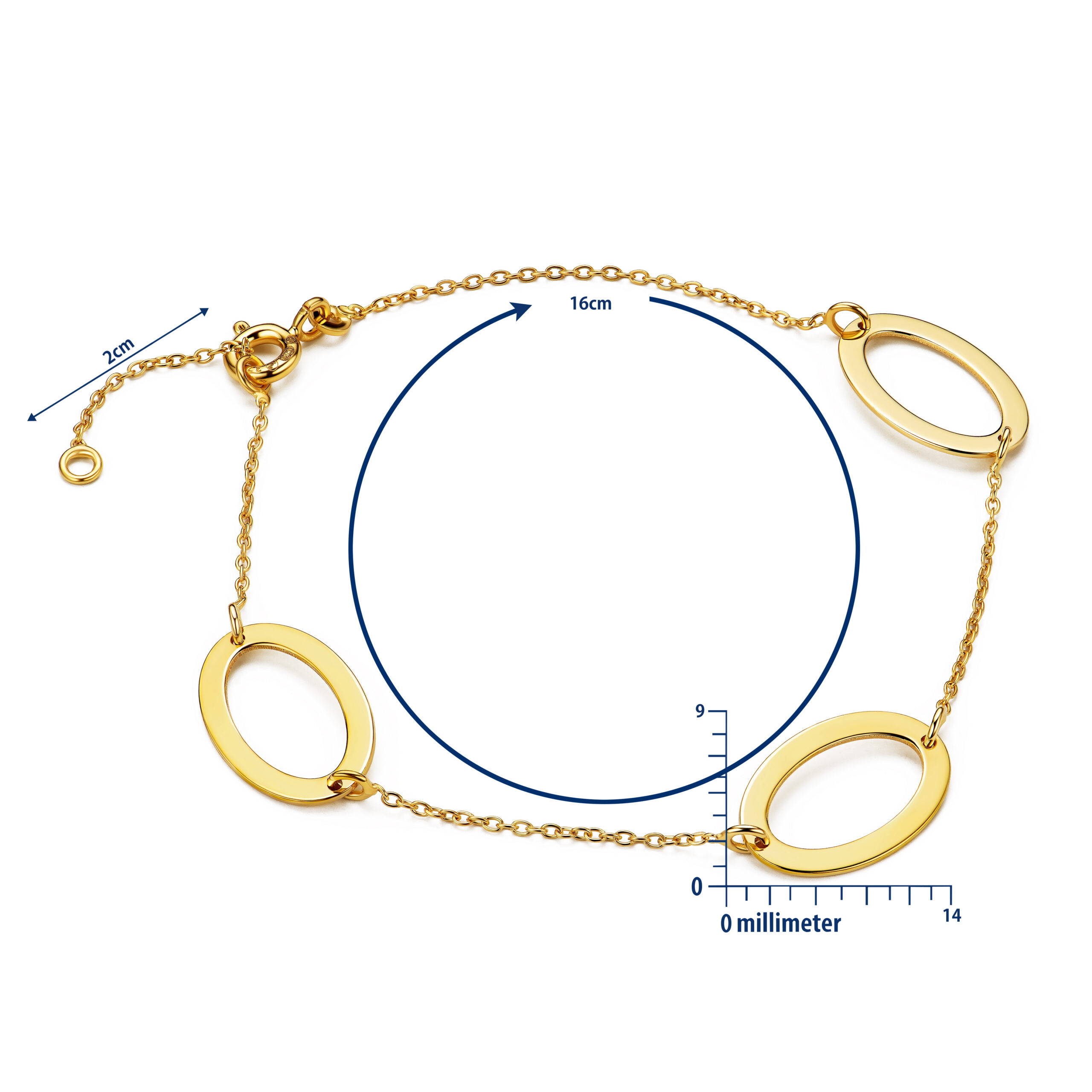 Miore Bracelet Bracciale Oro Giallo 9Kt 375