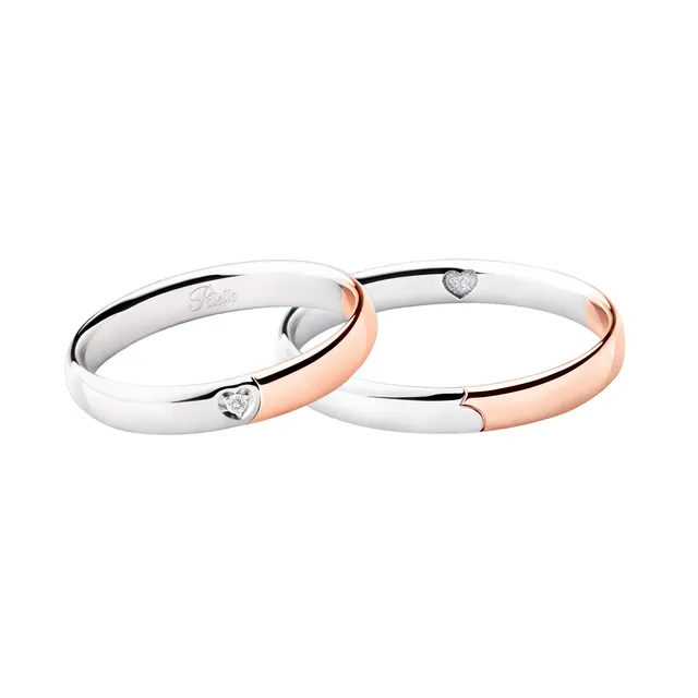 Polello Cuori Regalo di Cuore 2 fedi oro