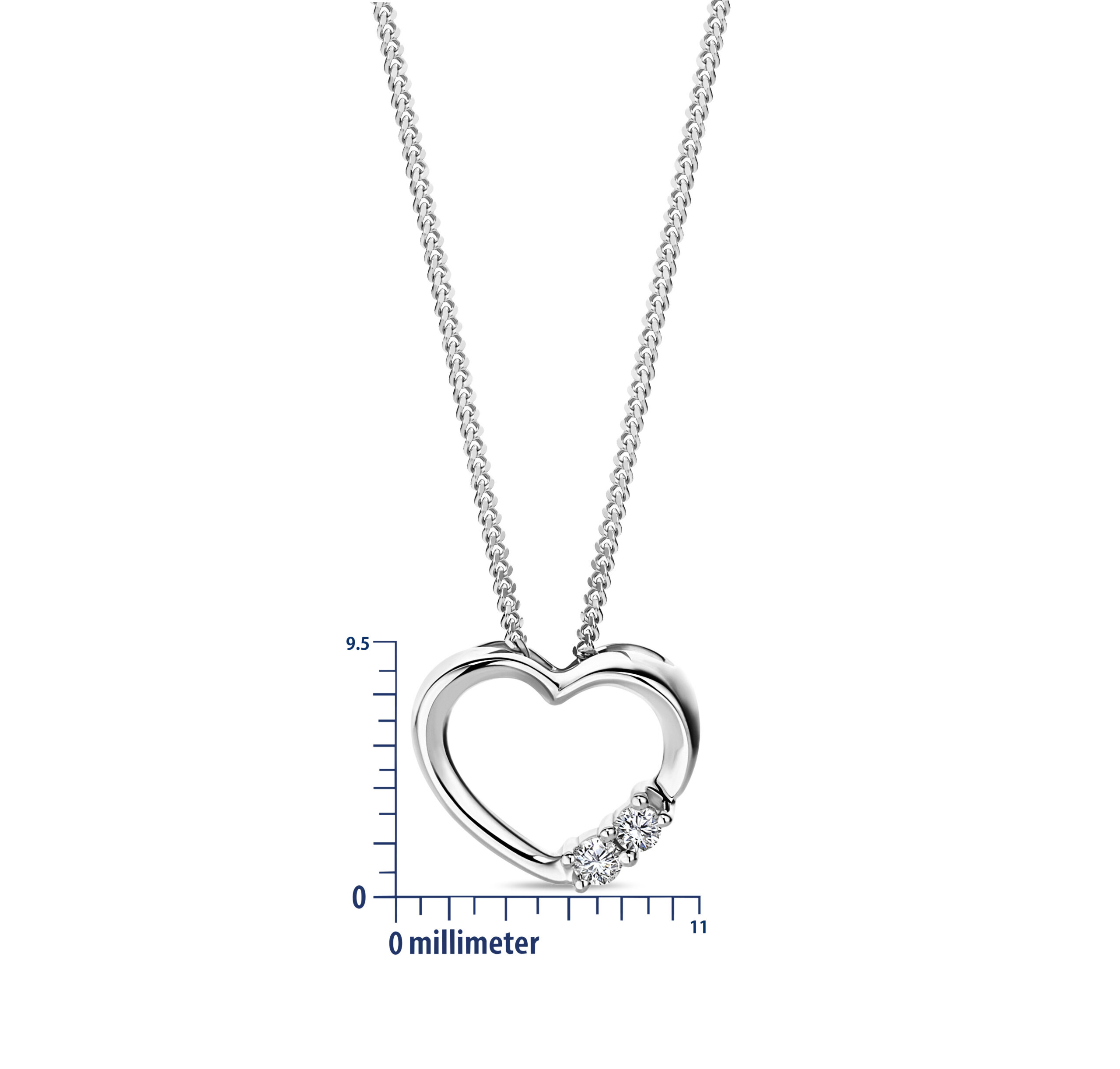 Miore Necklace collana oro bianco 9kt 375