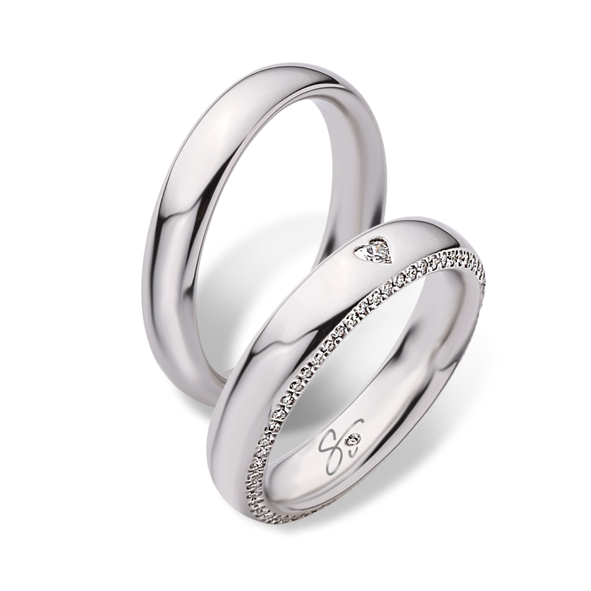 Polello Si Lo Voglio Fedi in Oro Bianco 18kt