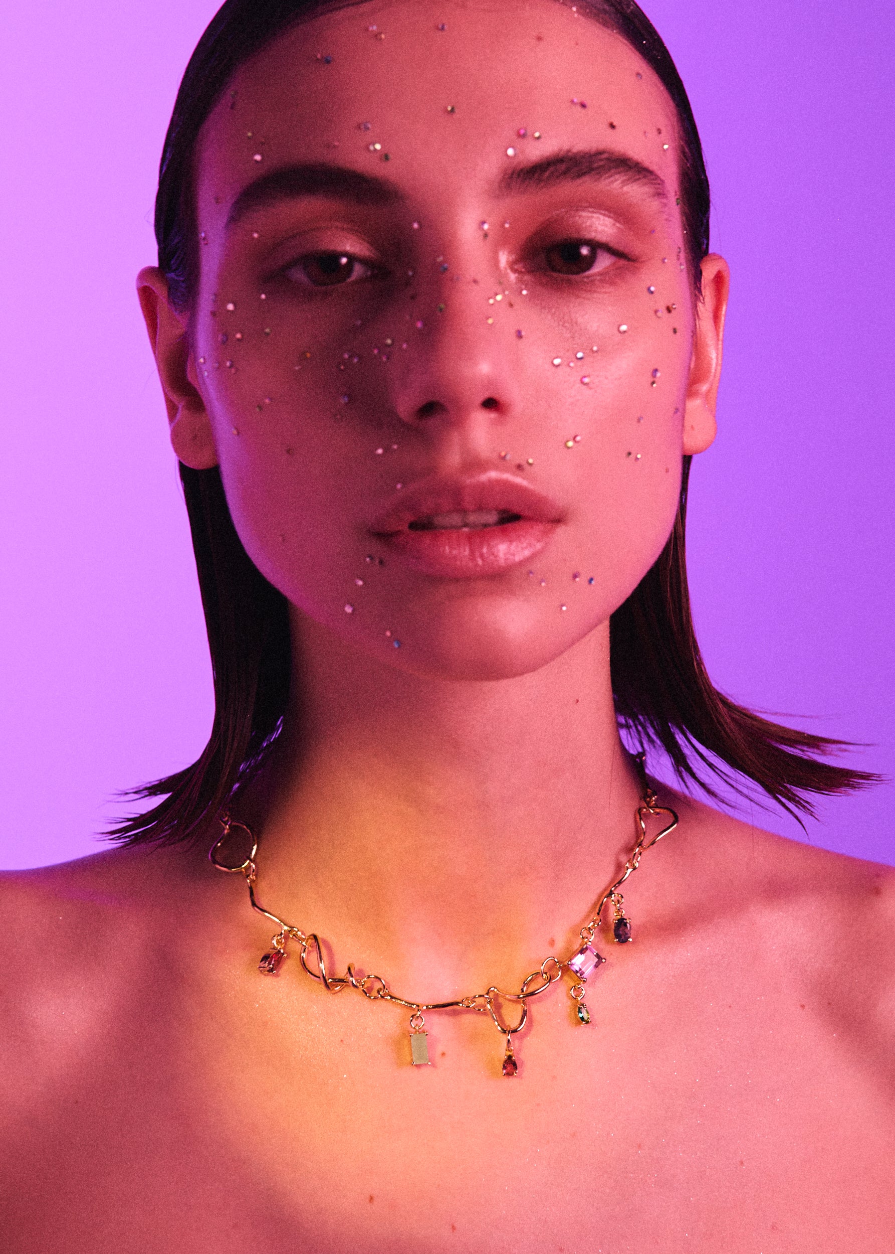 Voodoo Jewels Bold Shapes Sayula collana bronzo dorato charms