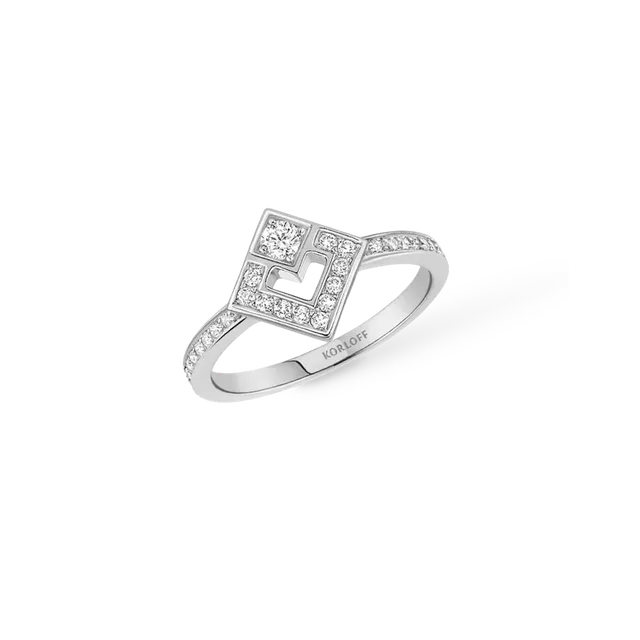 Korloff Eclat JER02 anello oro bianco diamanti misura 52