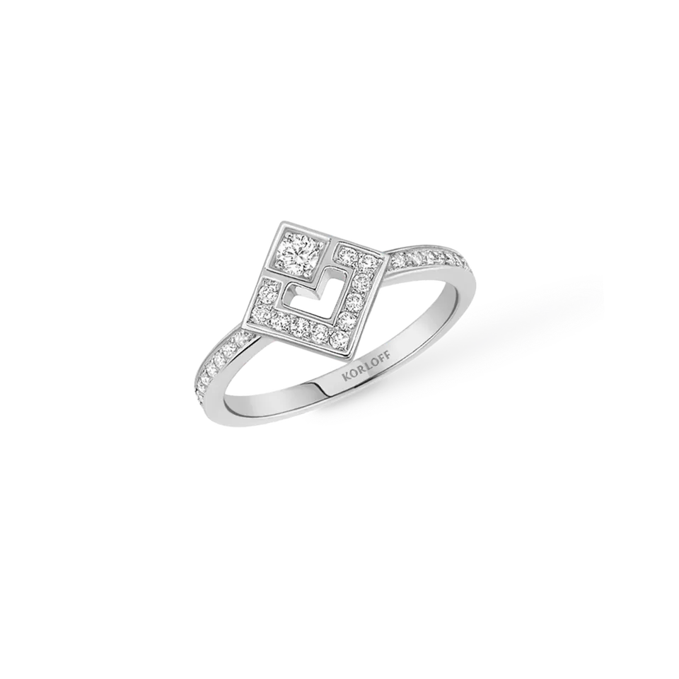 Korloff Eclat JER02 anello oro bianco diamanti misura 52