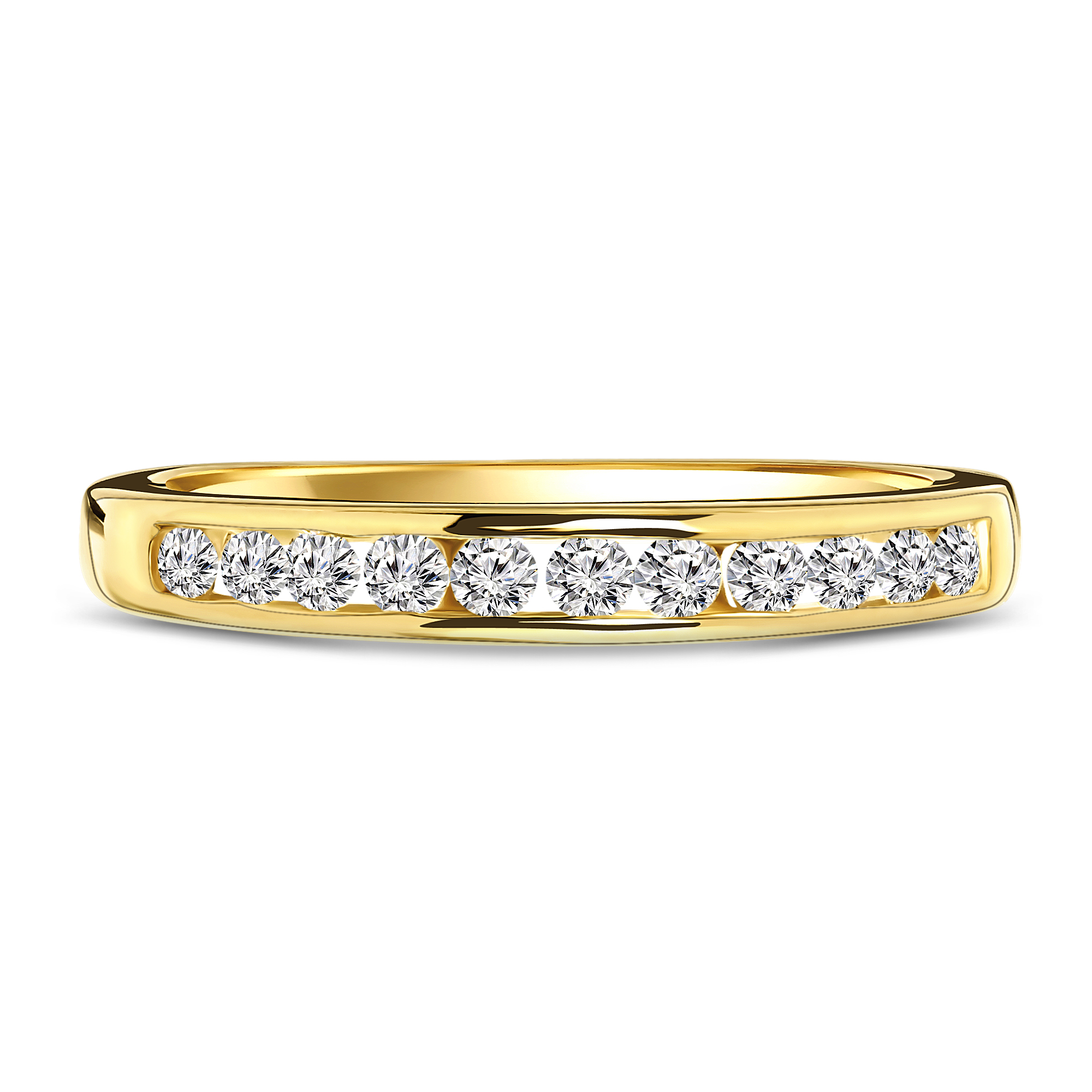 MIORE Ring Anello Oro Giallo 14KT Senza Pietra