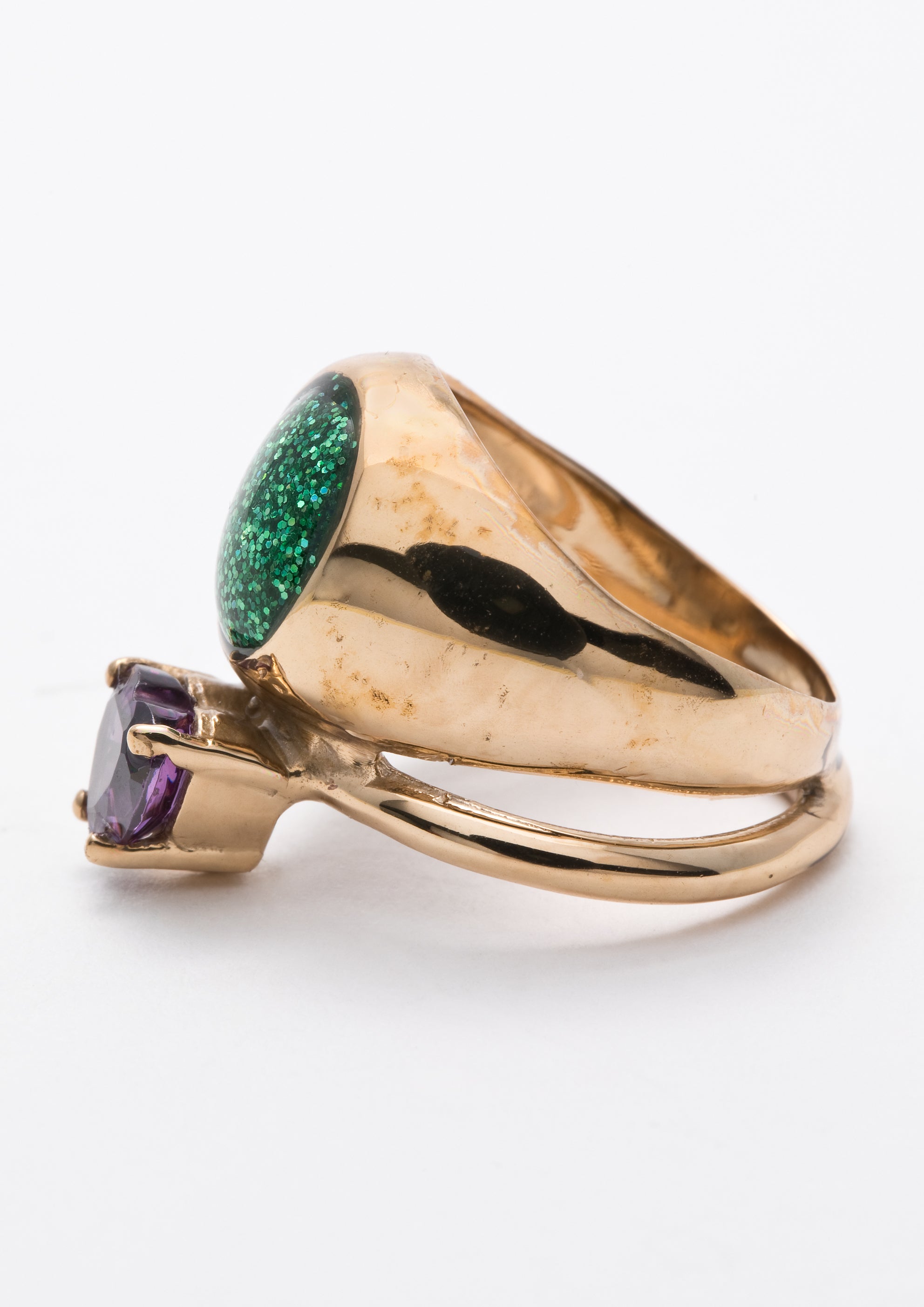 Voodoo Jewels Sigilla Purple Sigillum anello cuore viola