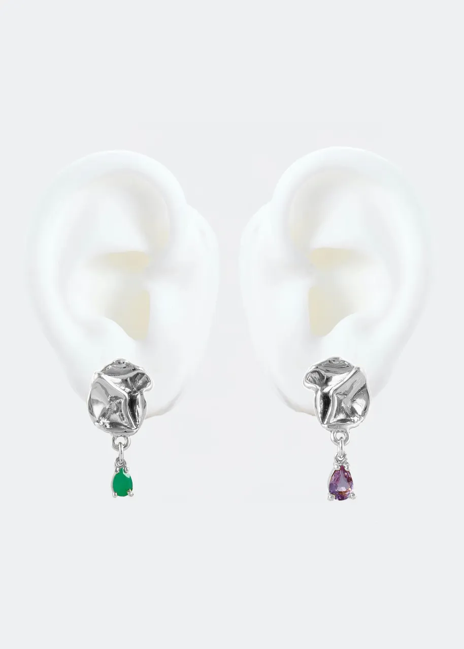 Voodoo Jewels Mini Voodoo Izamal orecchini argento pietre naturali