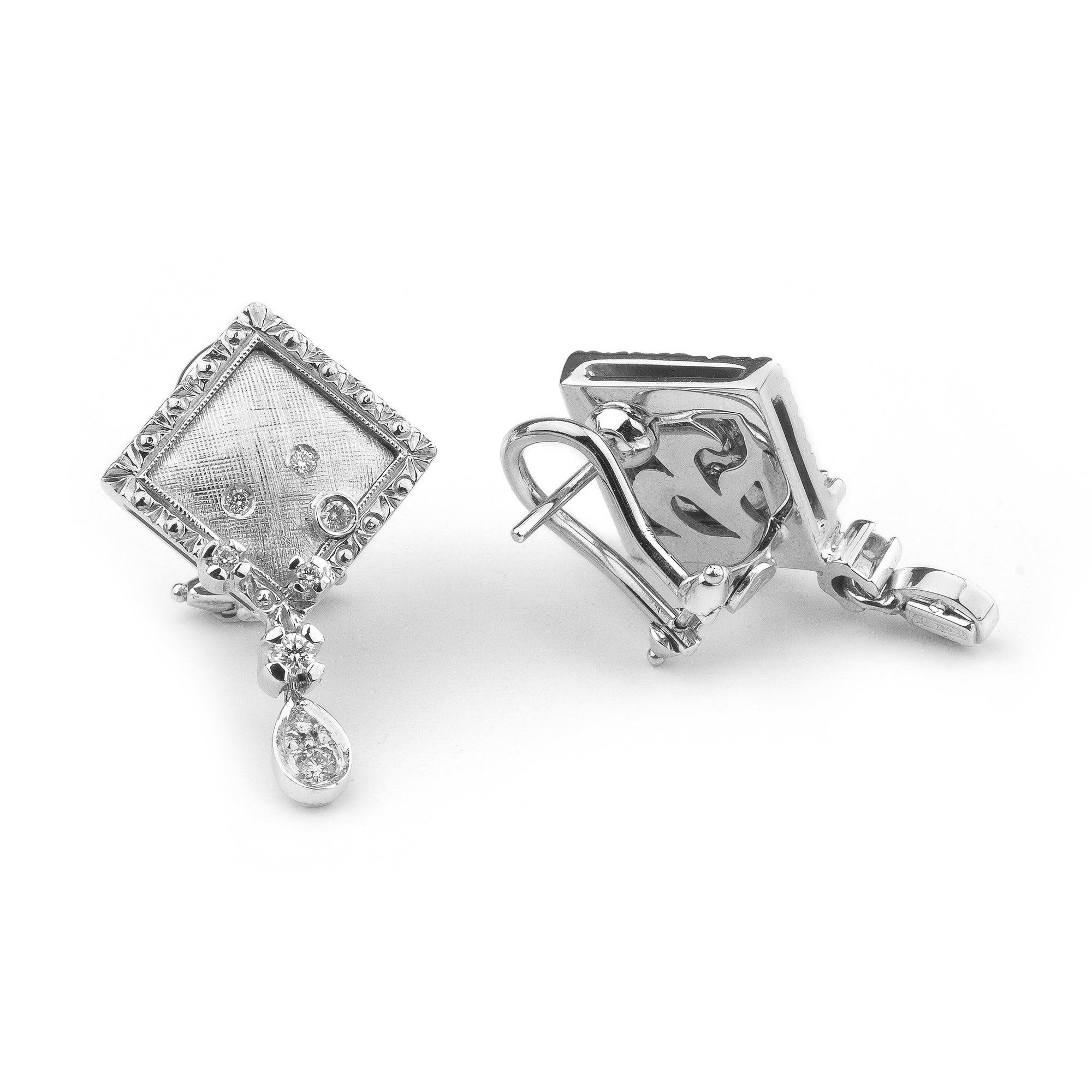 Noi Gioielli Firenze 1873 Ornato orecchini oro bianco diamanti 0,23 ct