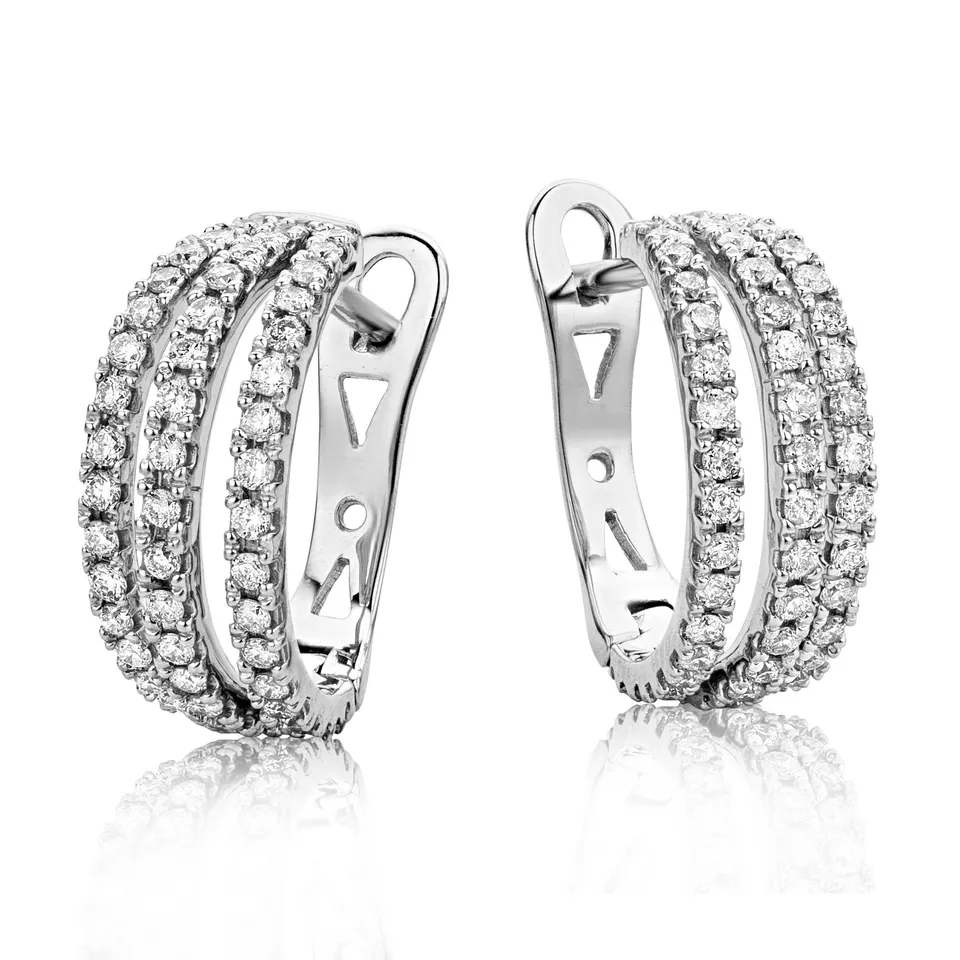 Miore Earrings Orecchini Oro Bianco 18 Kt