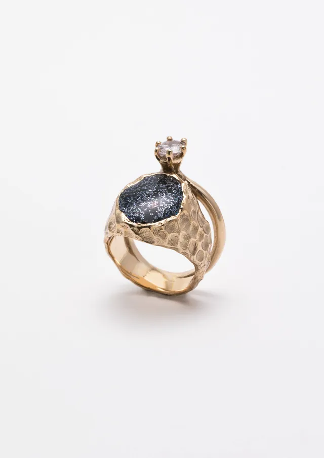Voodoo Jewels Sigilla Sigillum anello oro pietra cuore