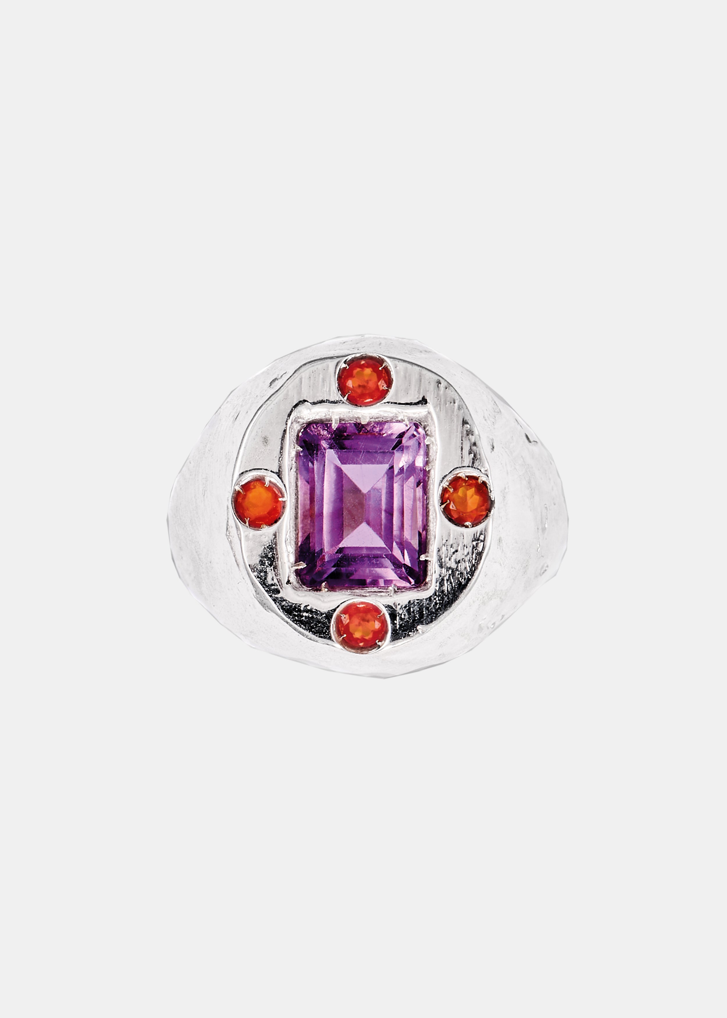 Voodoo Jewels Bold Shapes Flores anello chevalier ametista