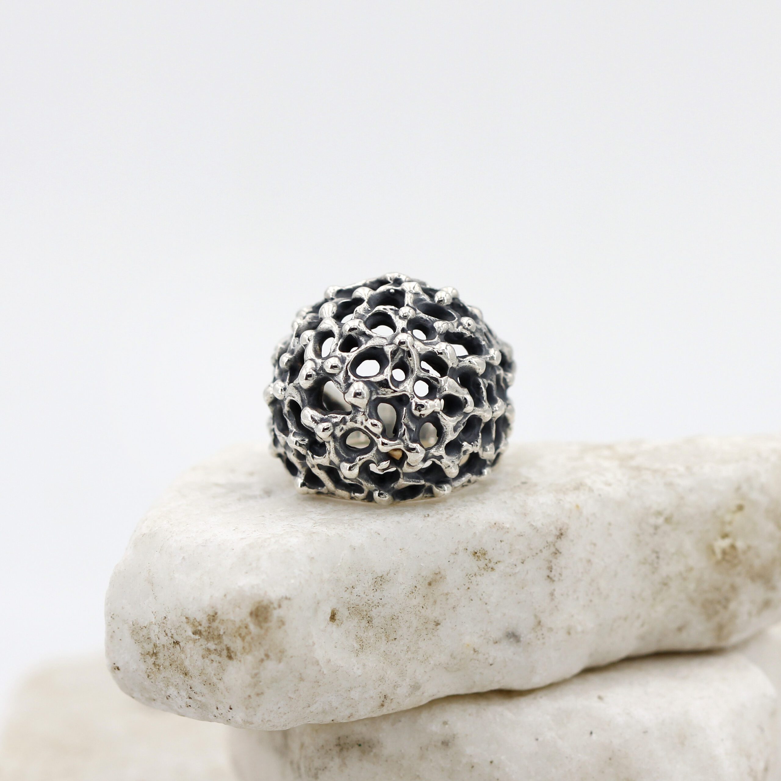 Anna Gioielli Collezione Marte anello fascia argento cupola