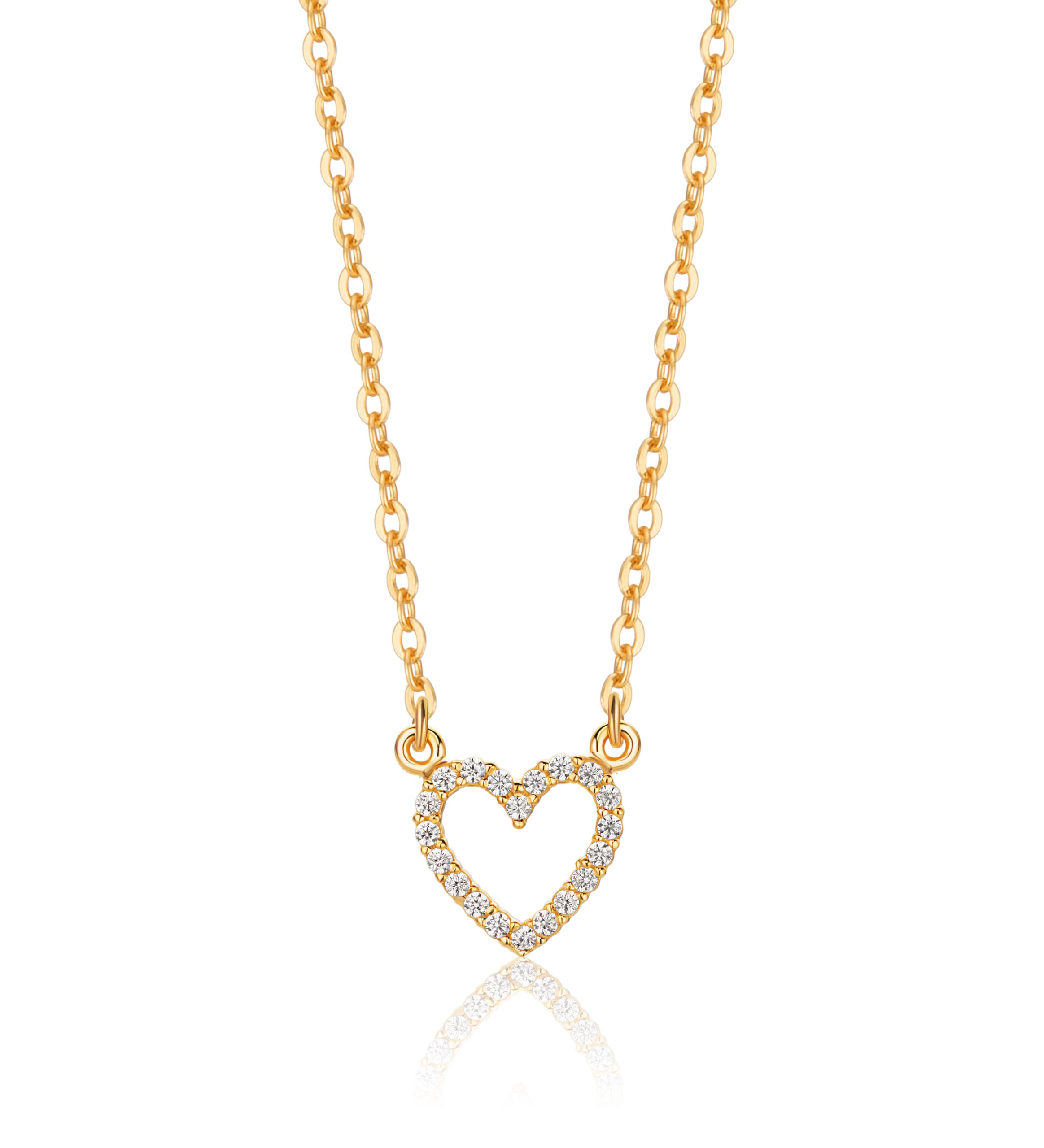 Miore Necklace Collana Oro Giallo 9Kt Zirconia Cubica