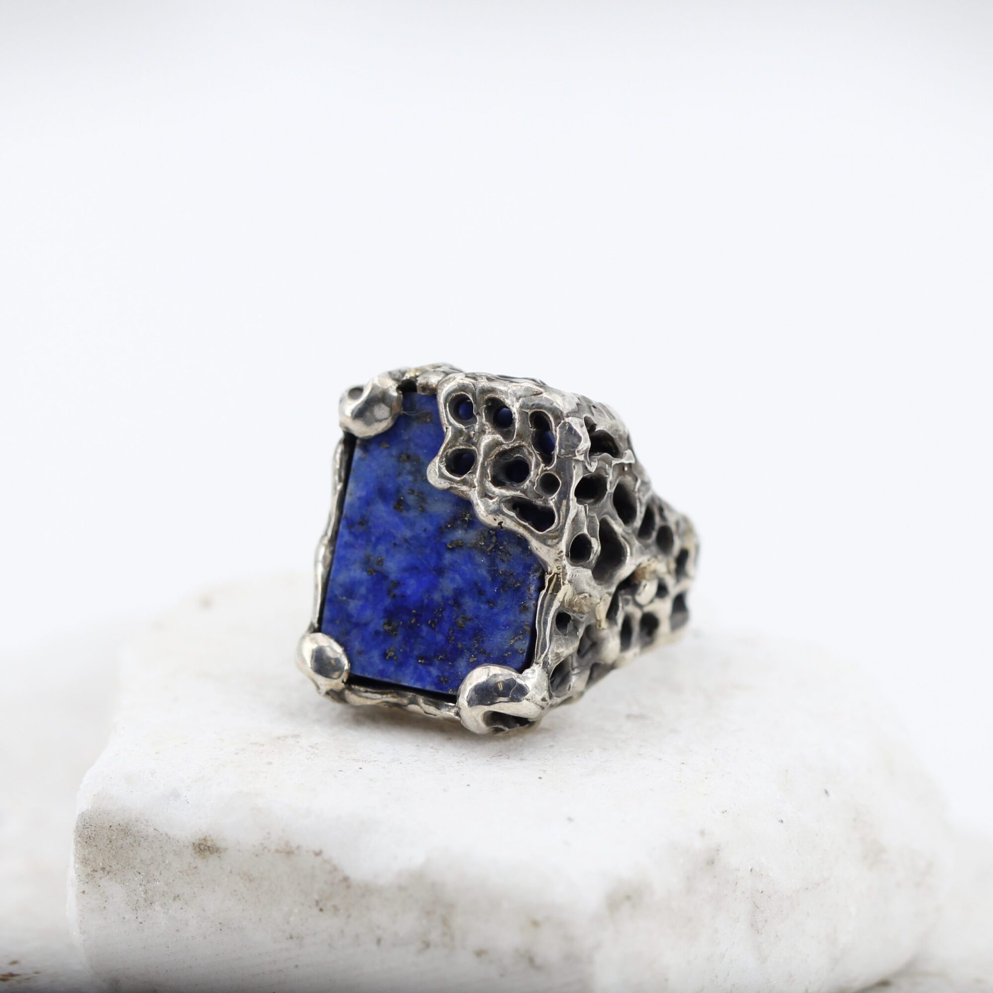 Anna Gioielli Marte anello argento lapislazzuli 15x20 mm