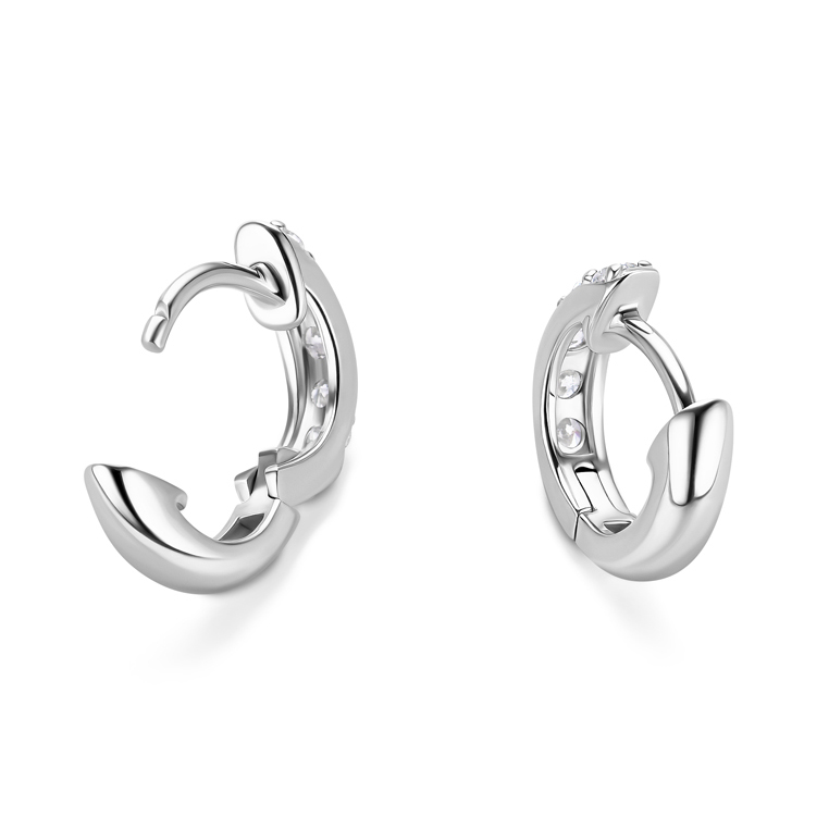 MIORE Orecchini argento 925 zirconia bianca