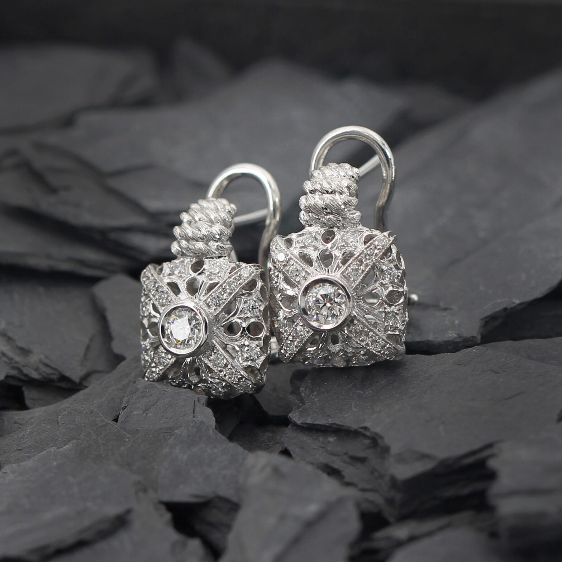 Anna Gioielli Prestige Orecchini Oro 18Kt Diamanti 0.74 Ct