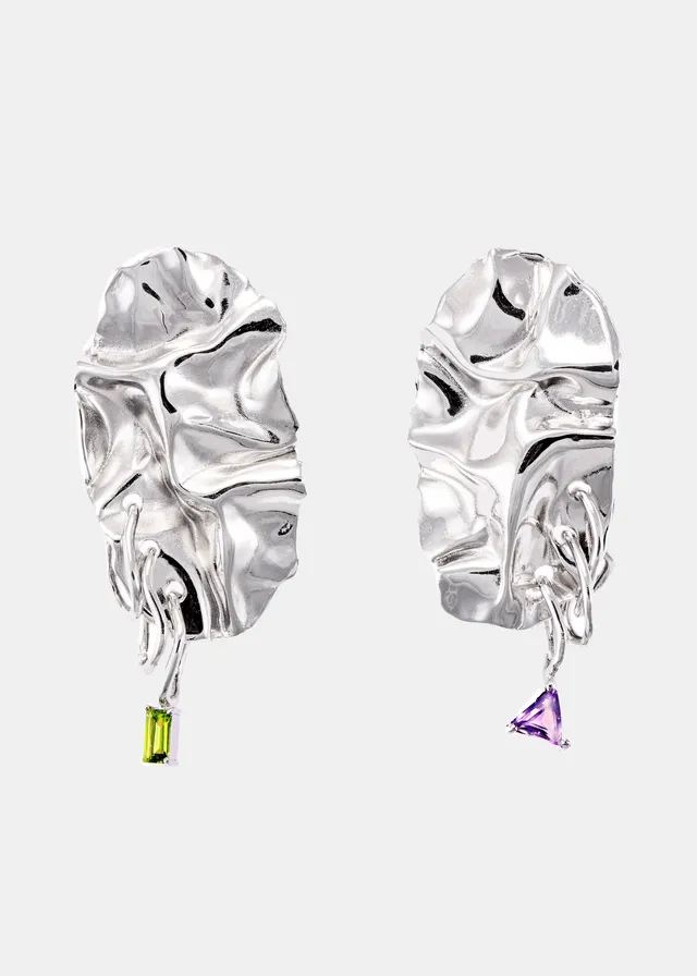Voodoo Jewels Bold Shapes Iguala orecchini argento pietre naturali