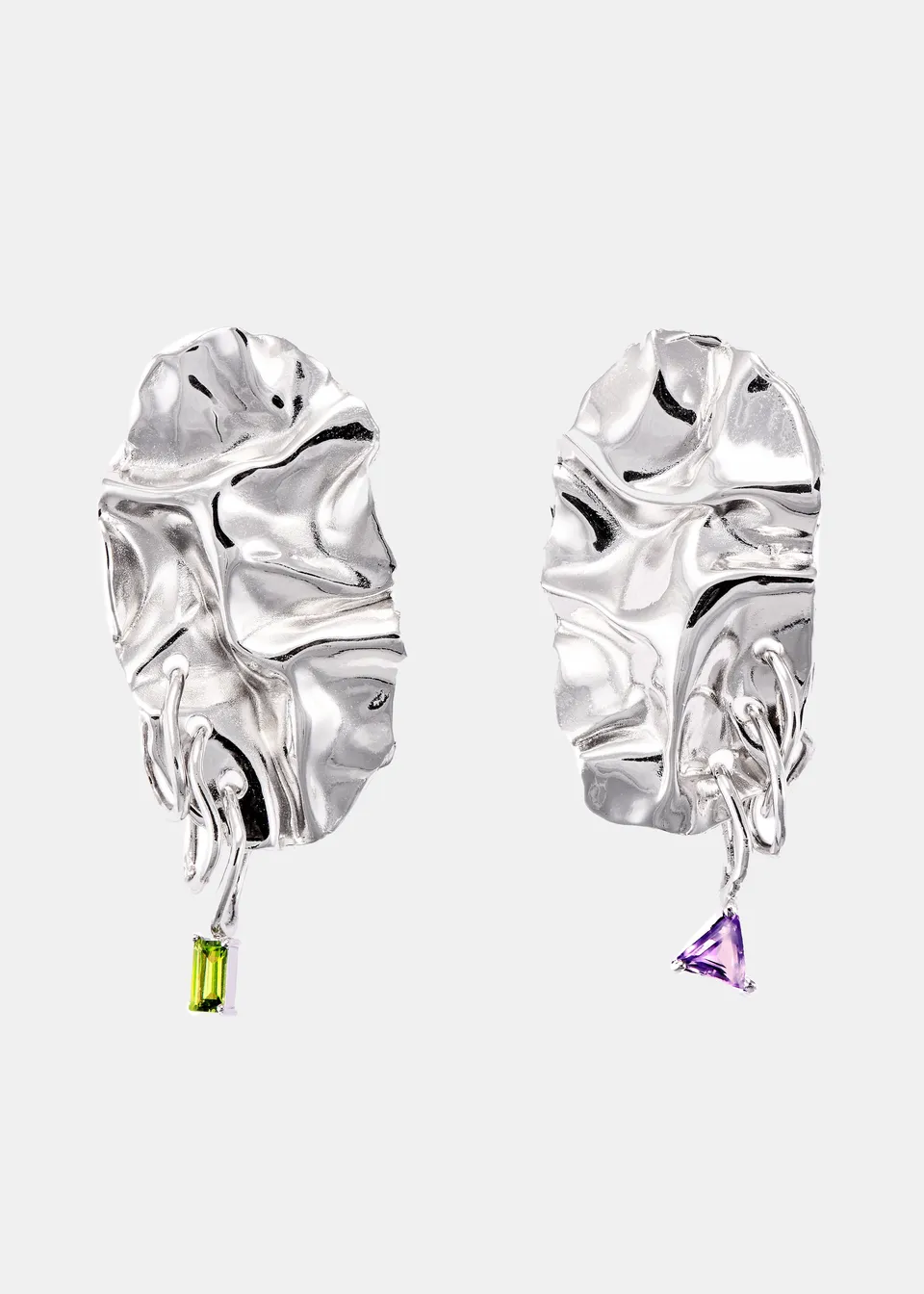 Voodoo Jewels Bold Shapes Iguala orecchini argento pietre naturali