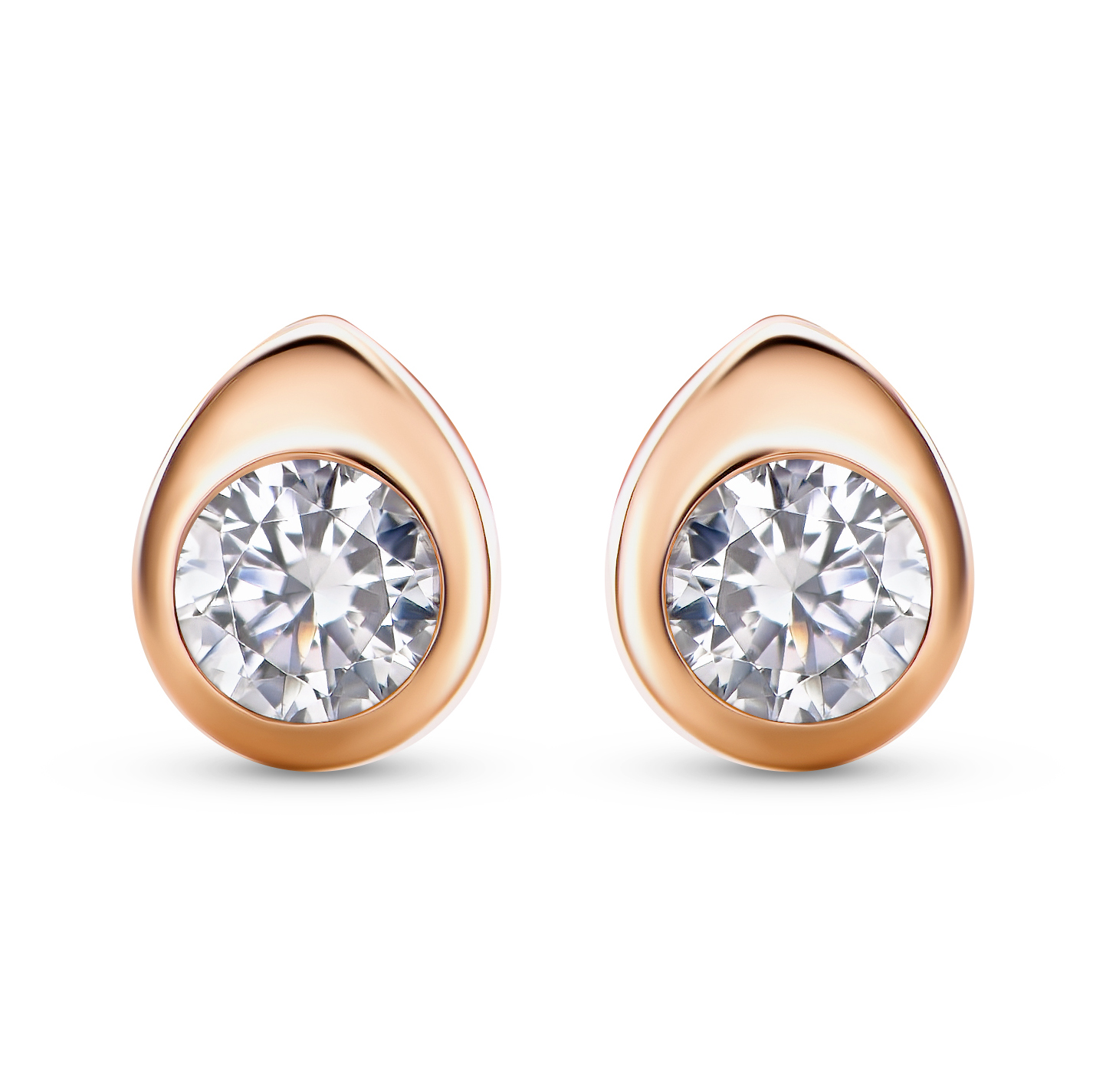 MIORE Orecchini argento 925 zirconia bianca