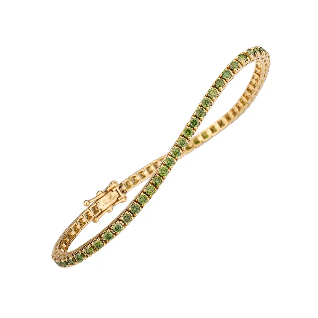 Polello Green Diamonds Bracciale Tennis oro