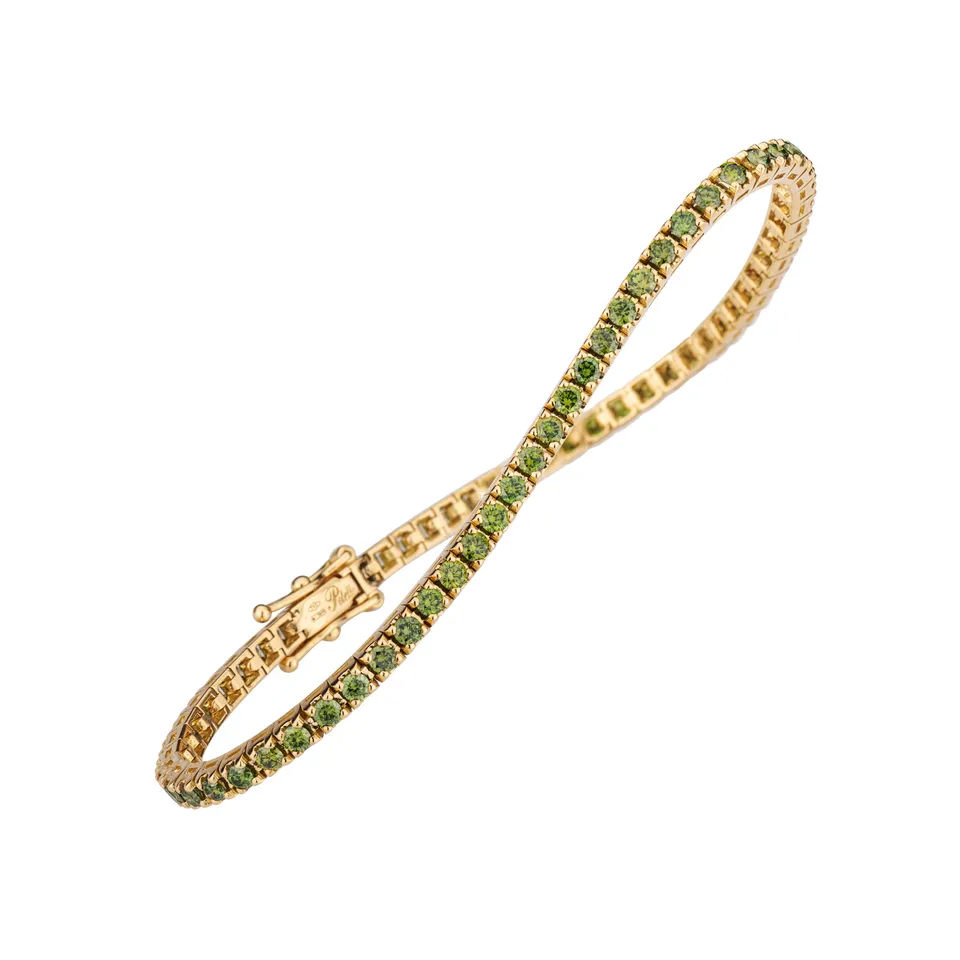 Polello Green Diamonds Bracciale Tennis oro