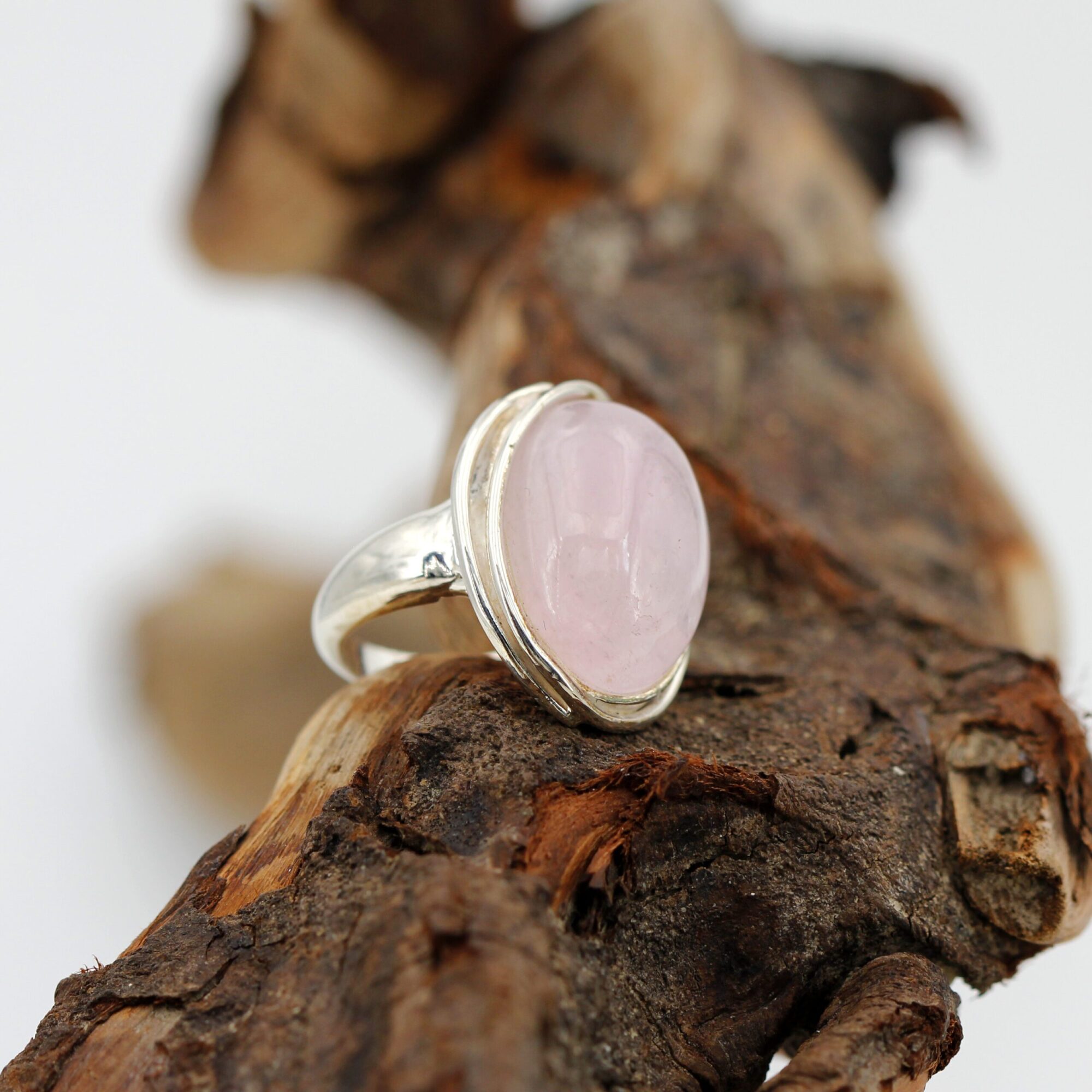 Anna Gioielli Anelli Anello Argento Morganite Cabochon Rosa