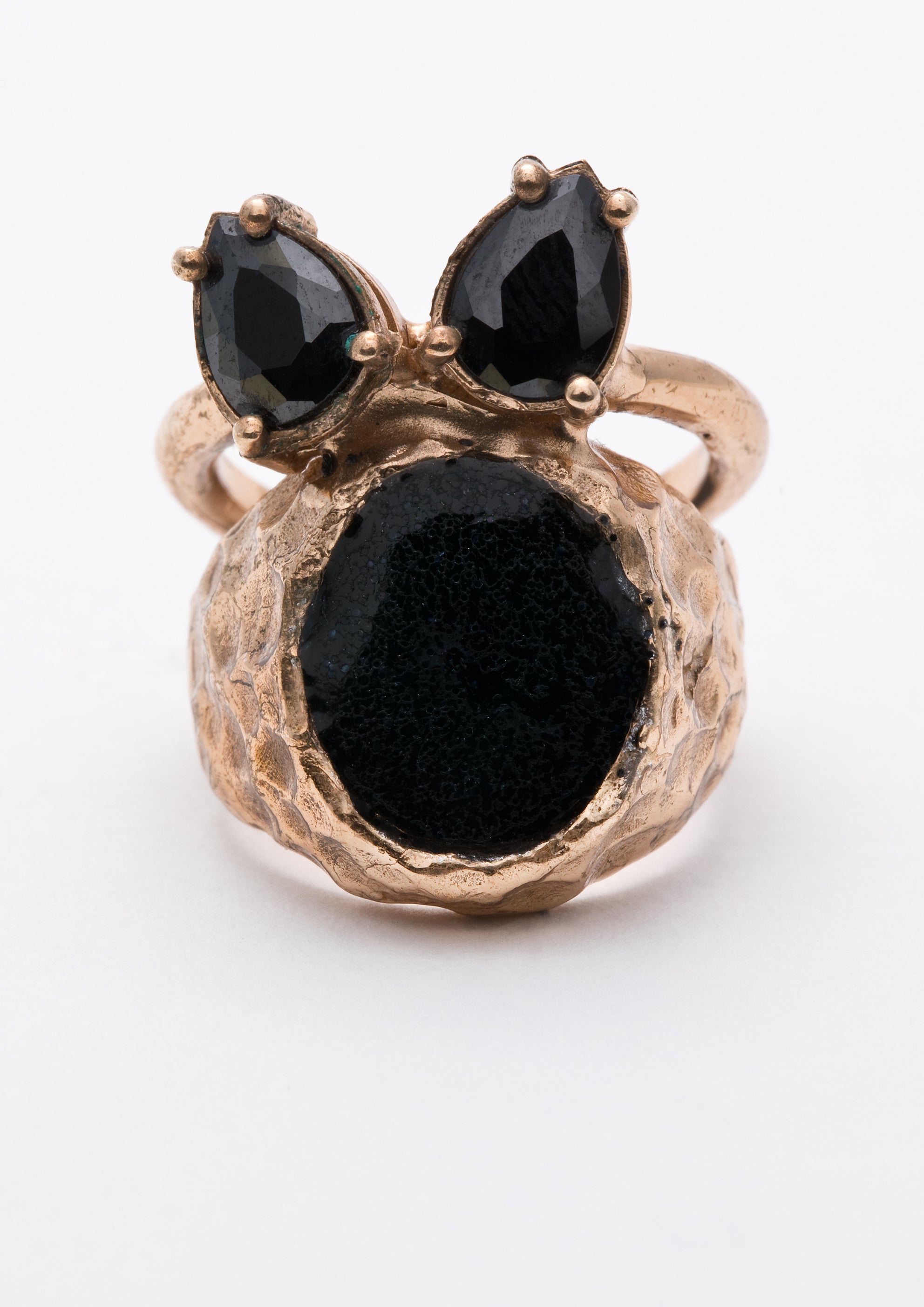 Voodoo Jewels Sigilla Black Sigillum anello bronzo dorato