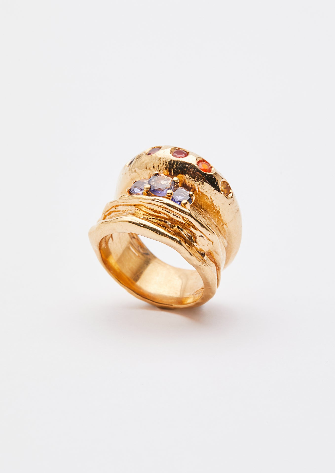 Voodoo Jewels Bold Shapes Rada anello argento oro pietre M