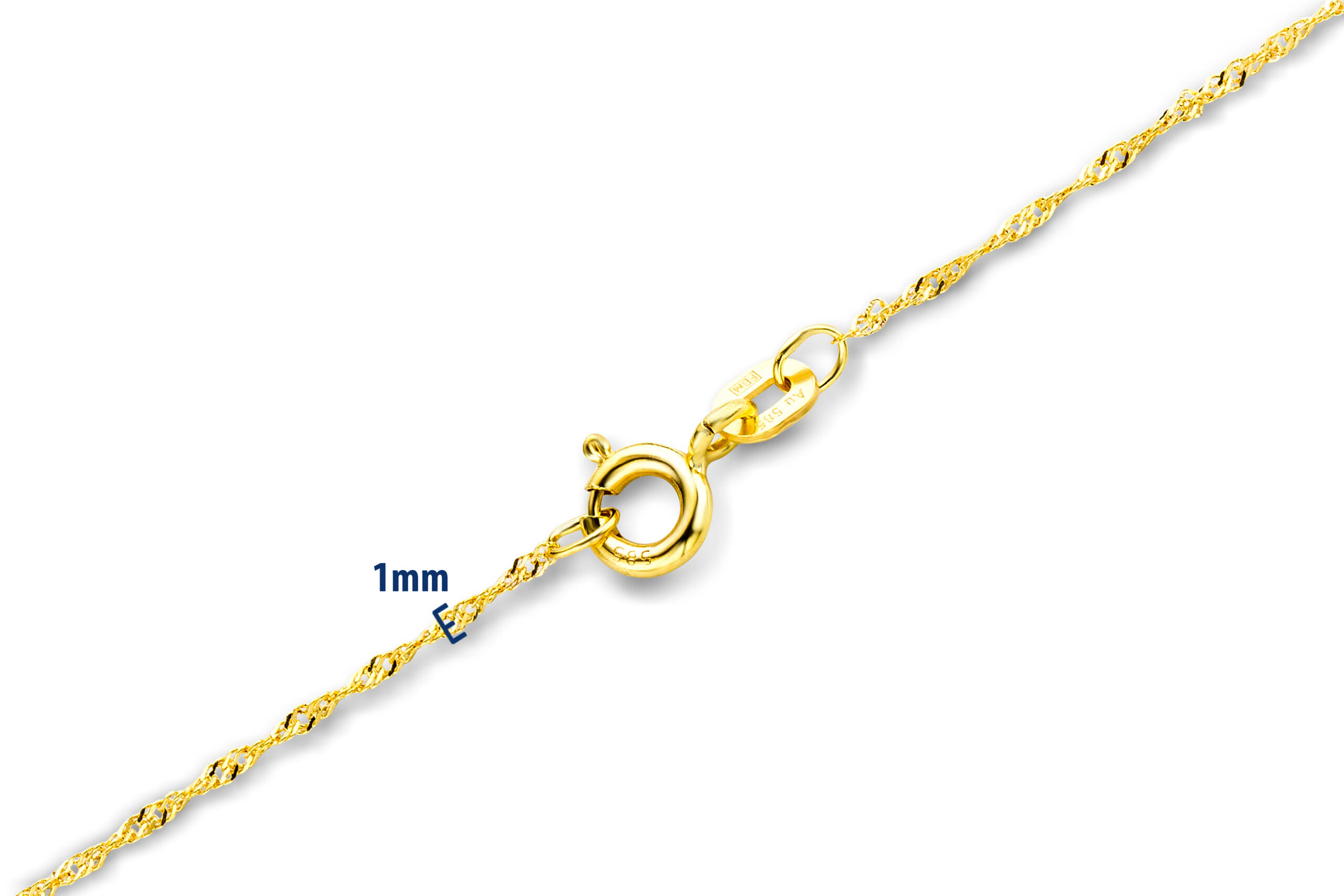 Miore Catena oro giallo 14Kt collana 585 donna uomo