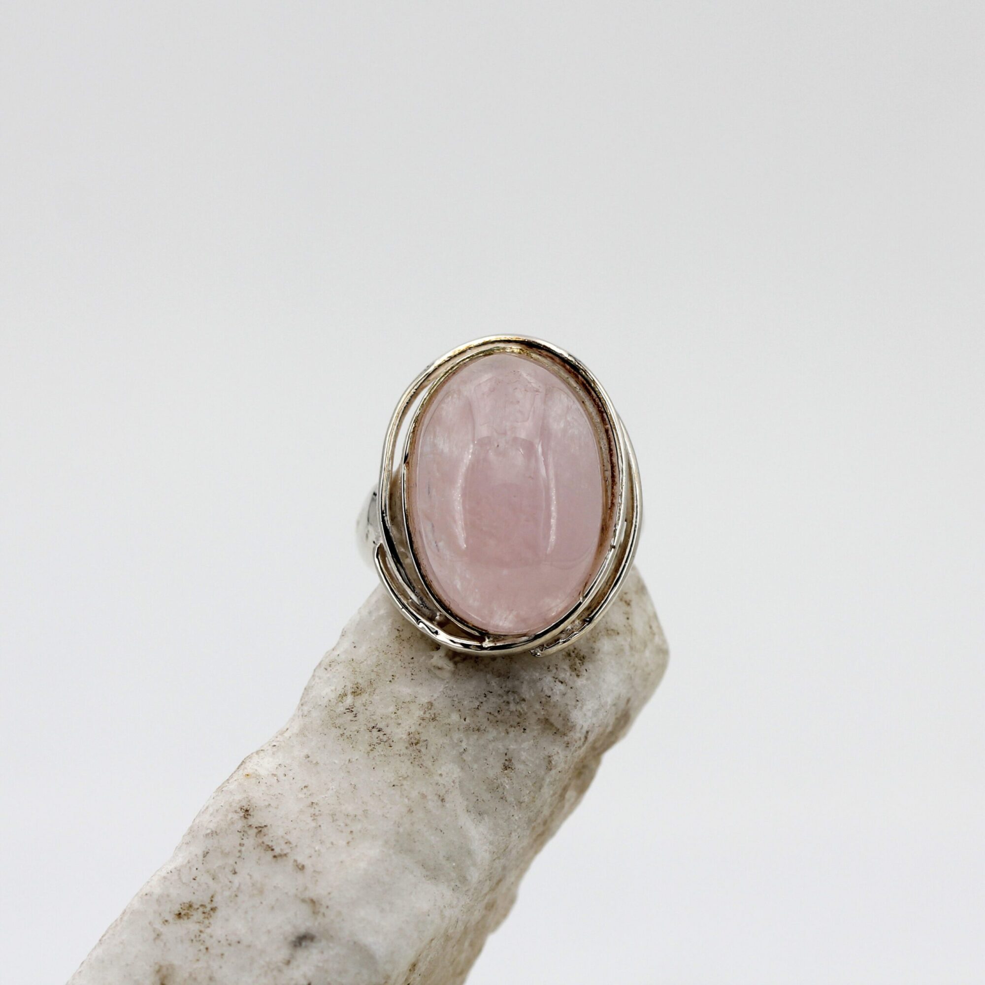 Anna Gioielli Anelli Anello Argento Morganite Cabochon Rosa