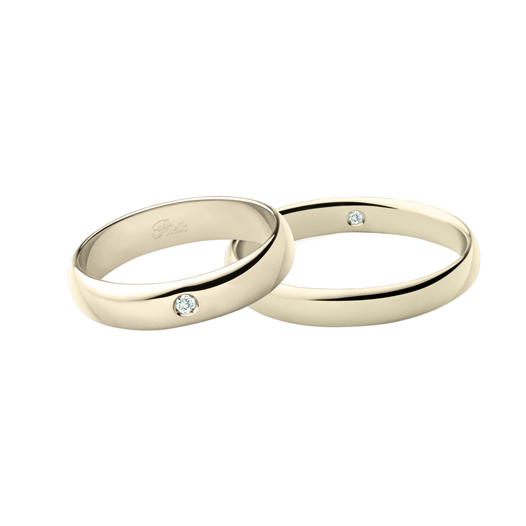 Polello Si Lo Voglio Fedi Champagne in Oro Matrimonio