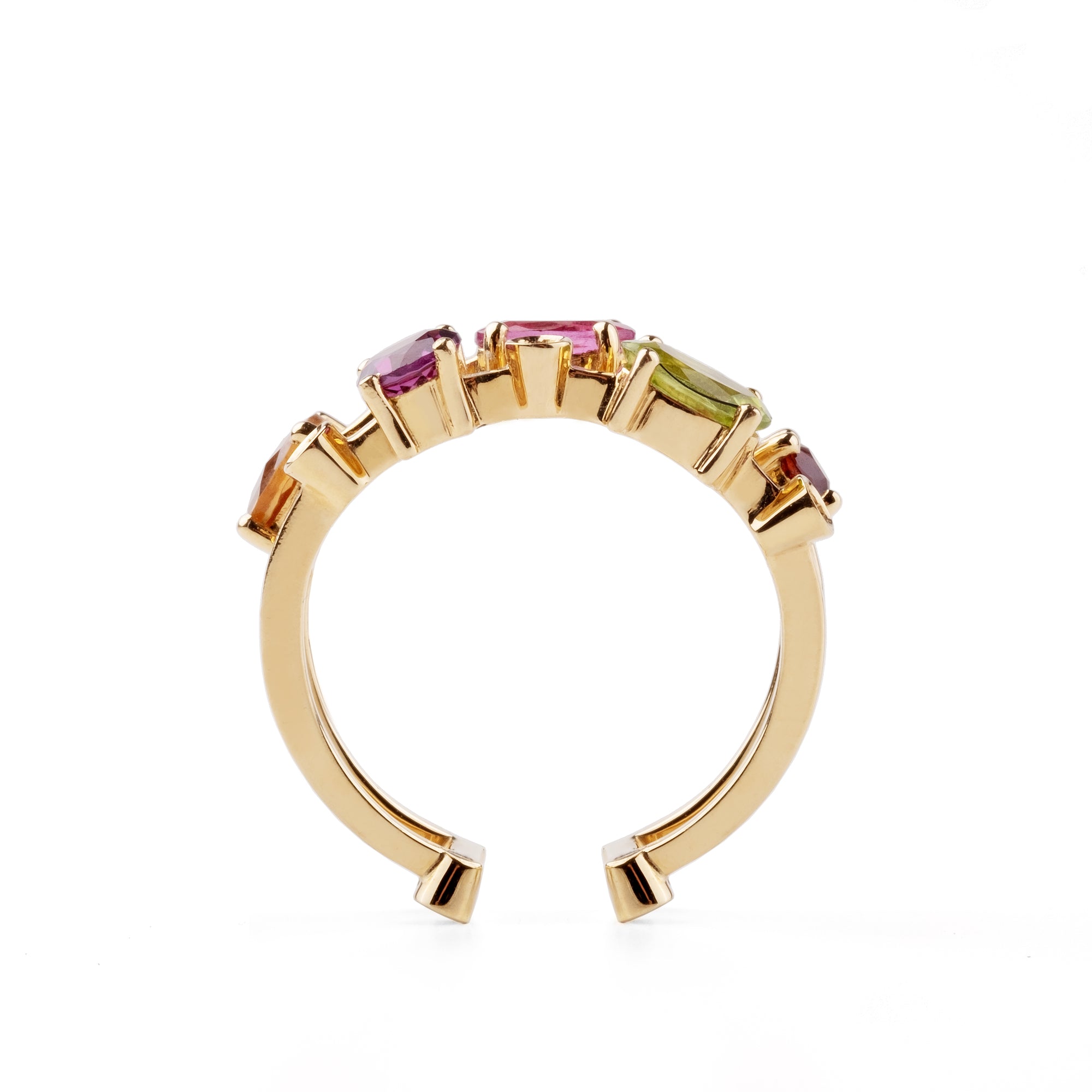 Noi Gioielli Firenze 1873 Incanto anello doppia fila oro giallo rosa