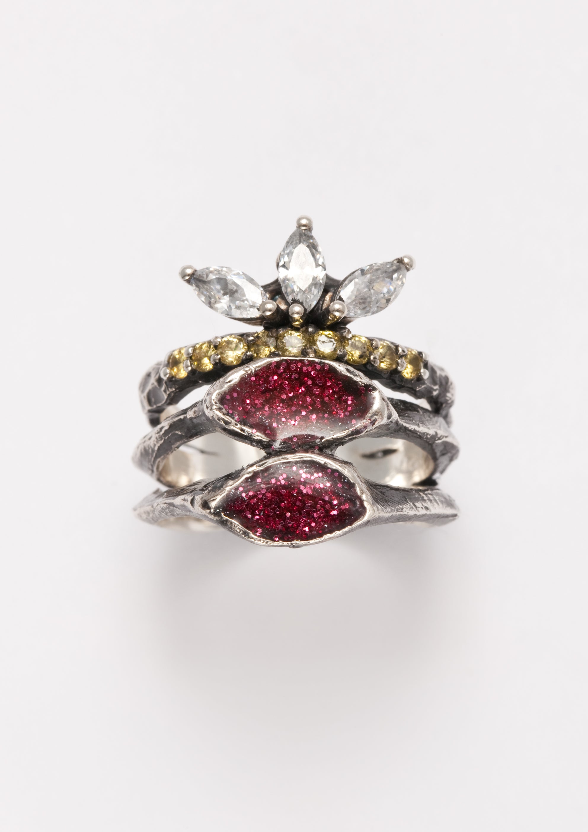 Voodoo Jewels Bold Shapes Cassia anello argento M