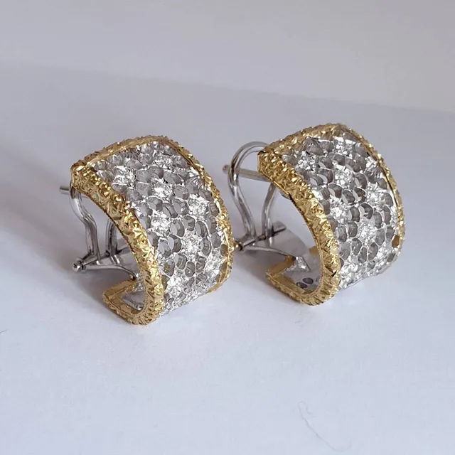 Anna Gioielli Orafo Fiorentino Orecchini Oro Diamanti 0,44ct