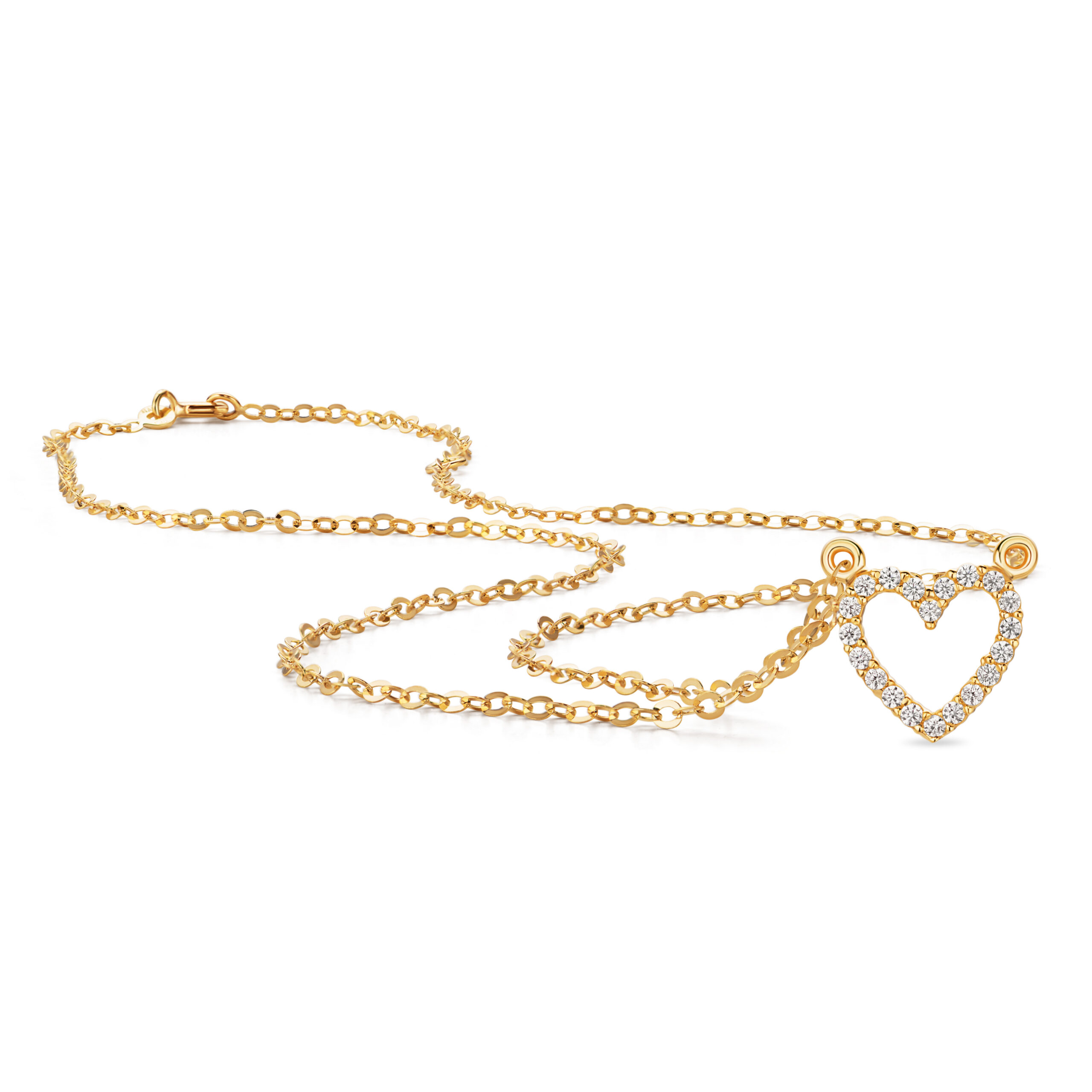 Miore Necklace Collana Oro Giallo 9Kt Zirconia Cubica