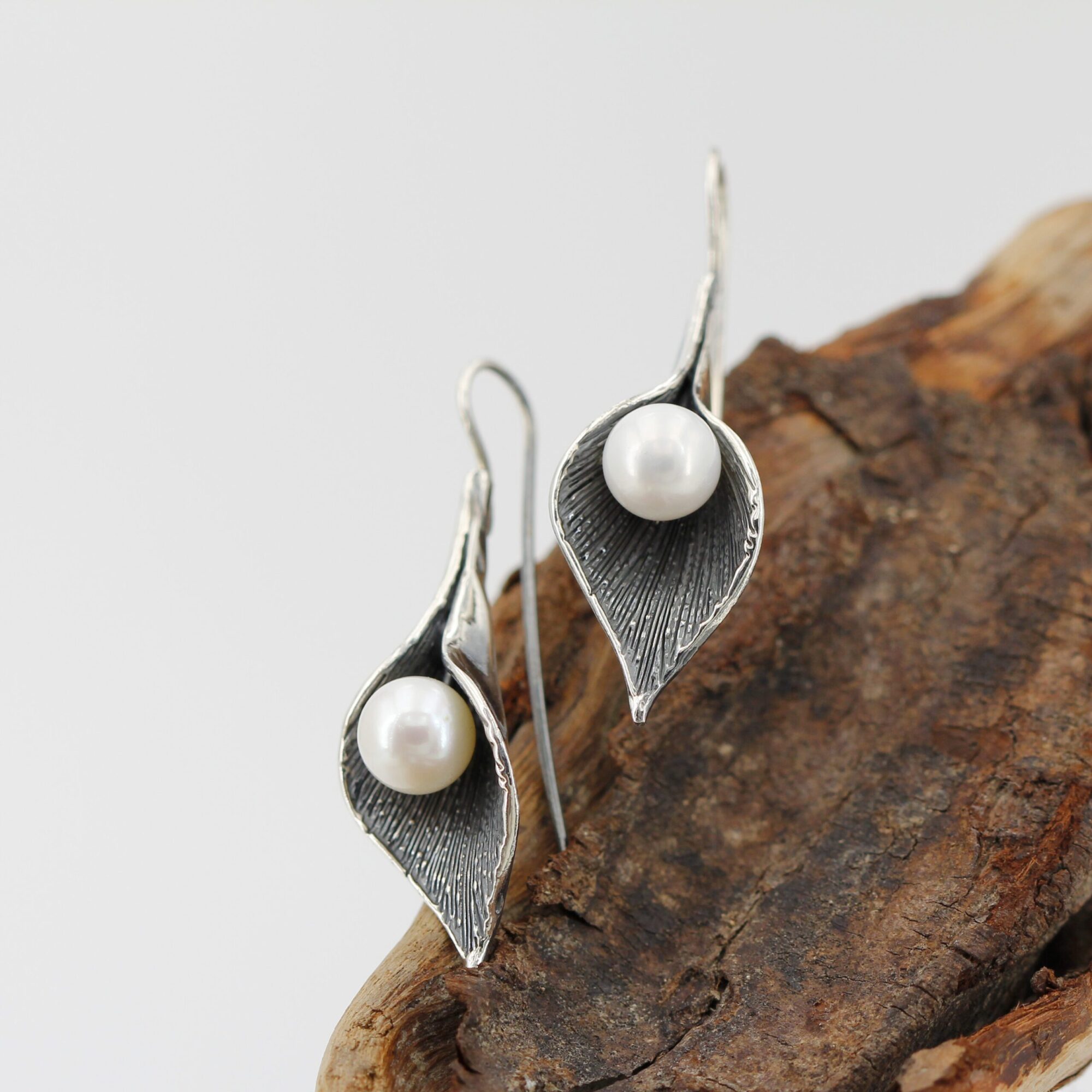 Anna Gioielli Calla Orecchini Argento con Perle 48 mm