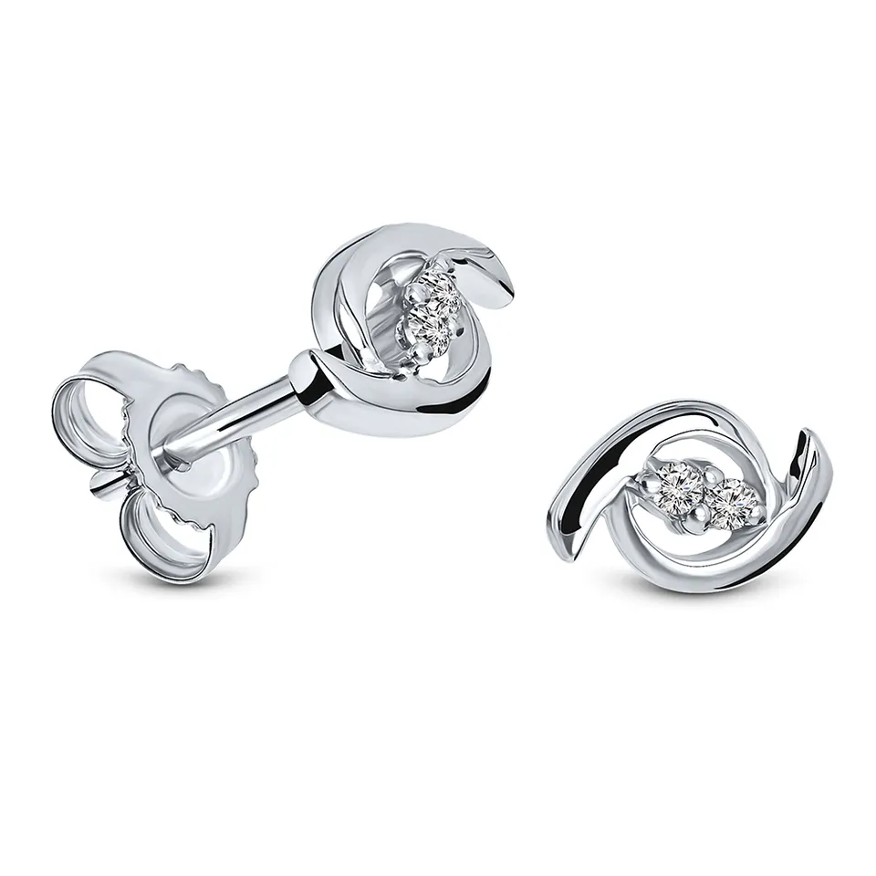 Miore Earrings Orecchini Oro Bianco 9KT 375