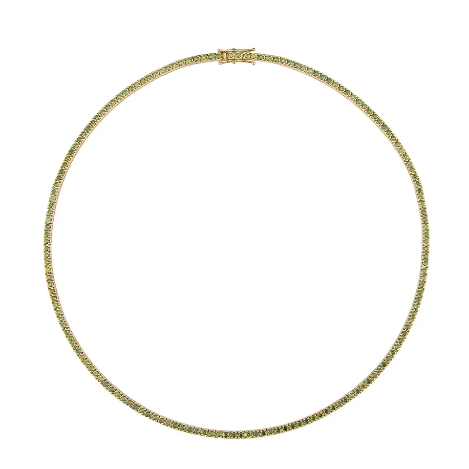 Polello Green Diamonds Collana Tennis Oro Diamanti