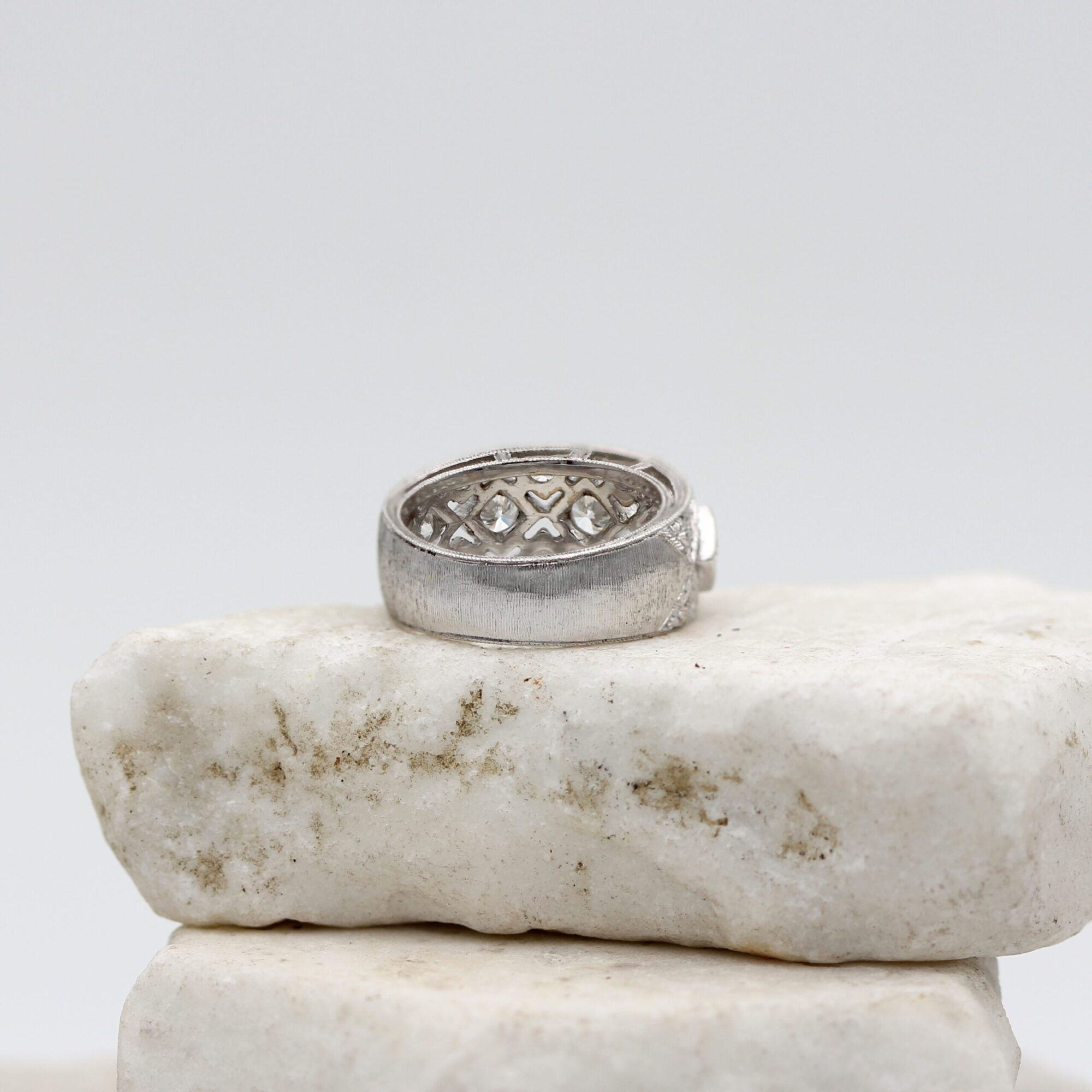 Anna Gioielli Fiorentino Anello Oro Bianco Diamanti 1,38 ct