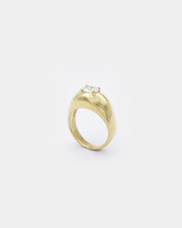 Voodoo Jewels Bold Shapes Vega anello brone zircone ovale M