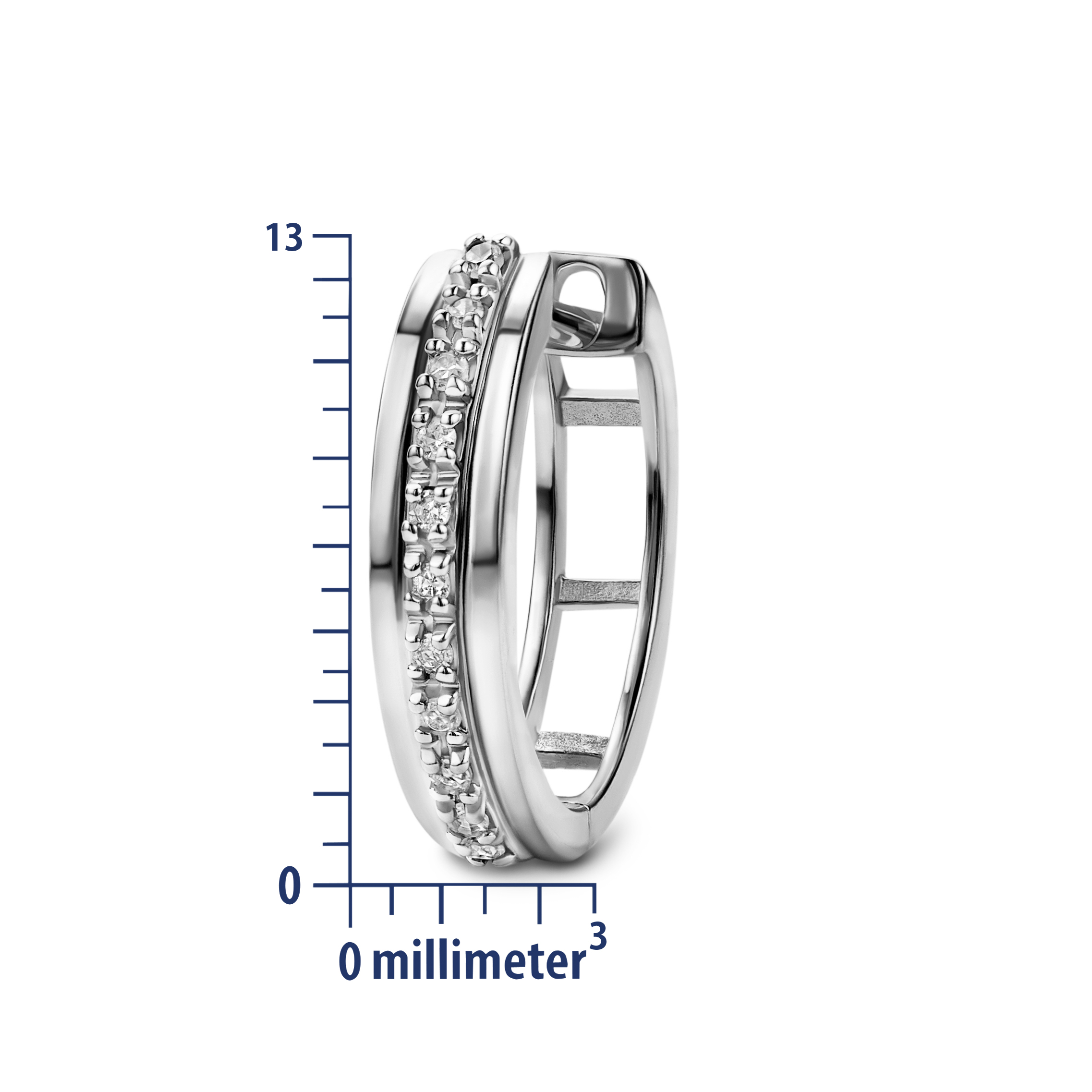 Miore Orecchini Oro Bianco 14Kt 585