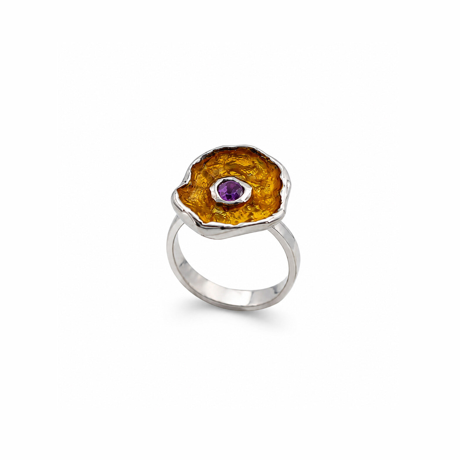 Anna Gioielli Winter Flower Small anello argento ametista