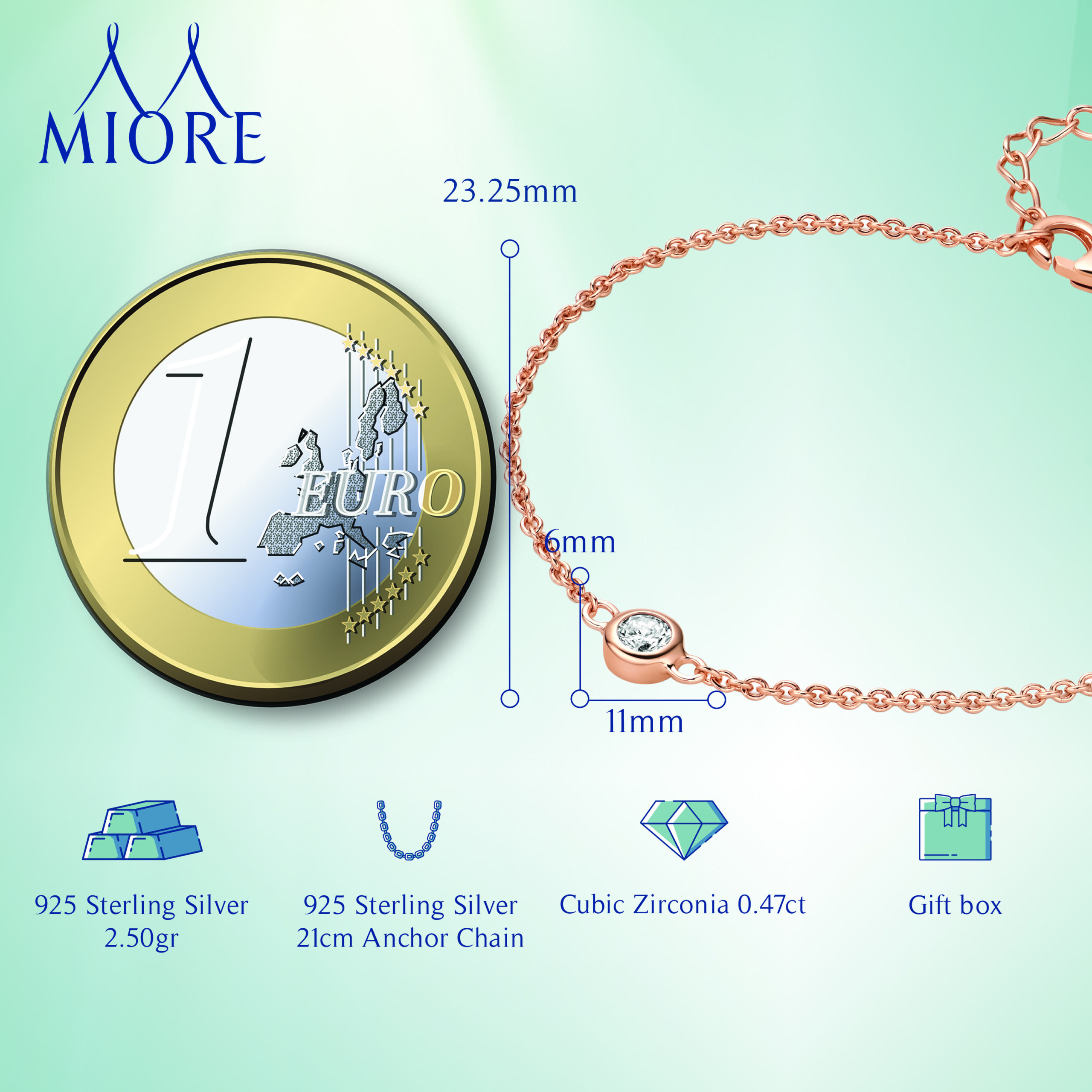 Miore Bracciale Argento 925 Zirconia Cubica
