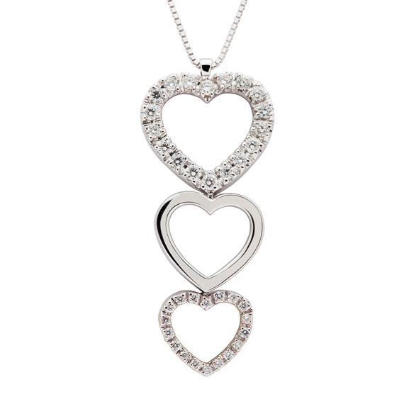 Polello Cuori Collana con Cuore oro giallo 18 kt