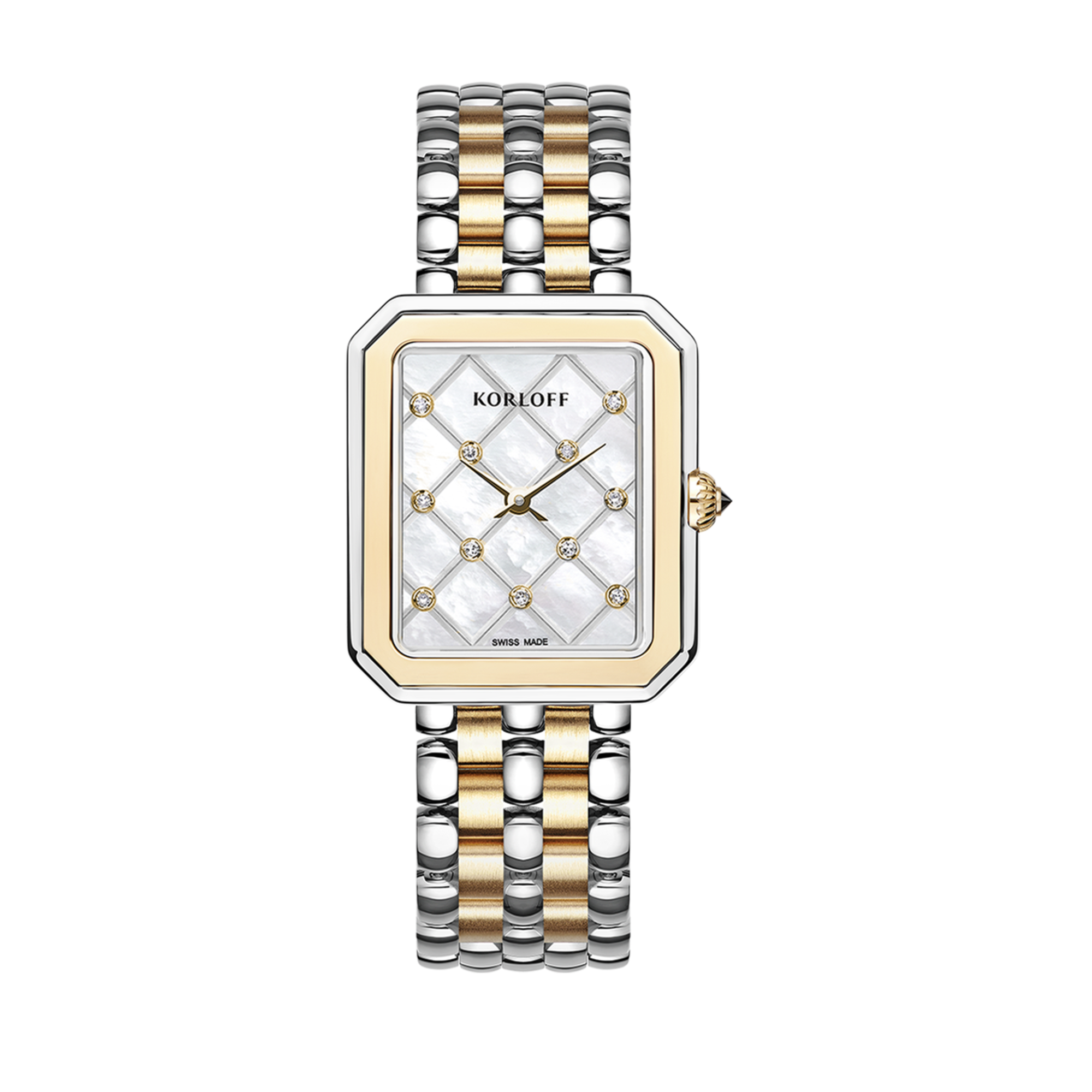 Korloff Iconik orologio acciaio diamanti madreperla