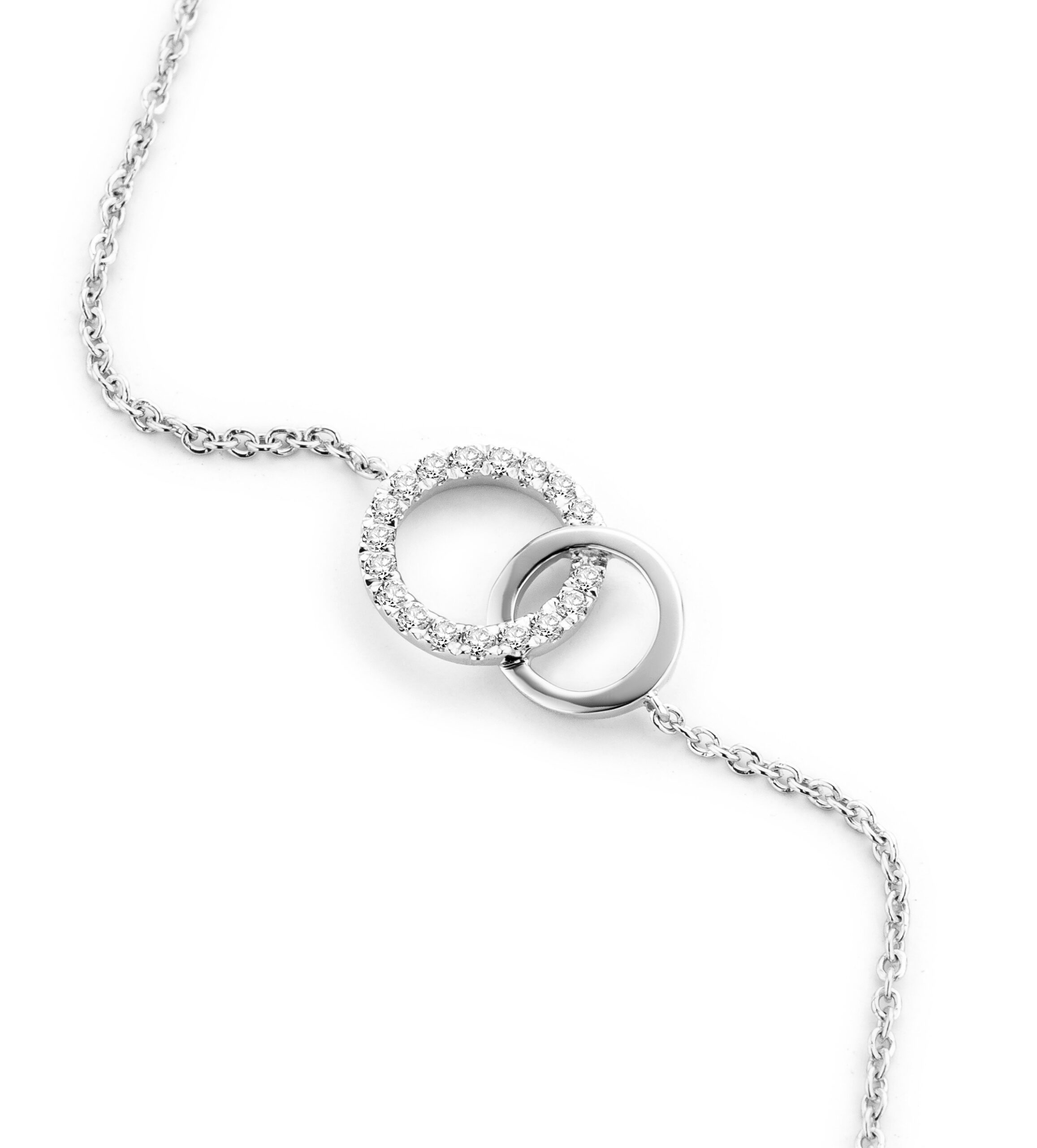Miore Bracciale Oro Bianco 9Kt Liscio