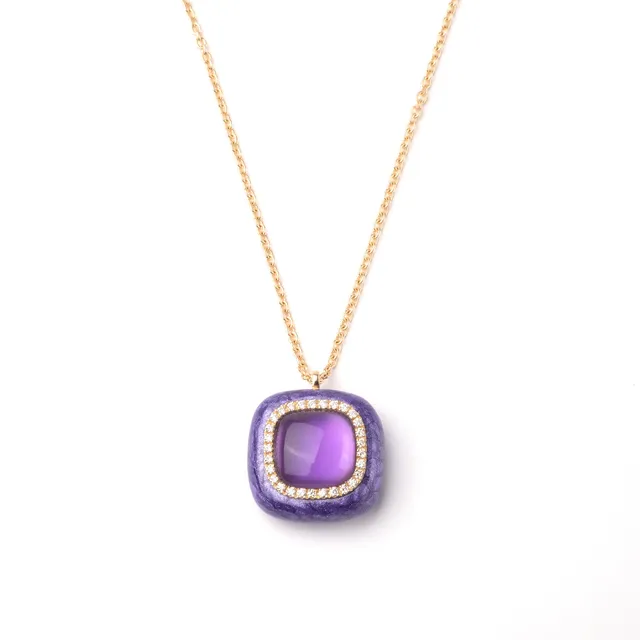Noi Gioielli Firenze 1873 Mistica collana oro ametista smalto viola